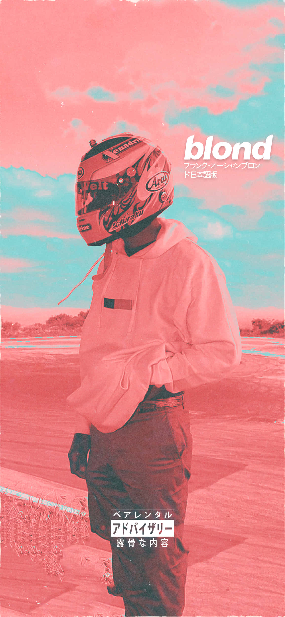 Frank Ocean, Blonde, racing helmet, Full HD Phone Wallpaper
