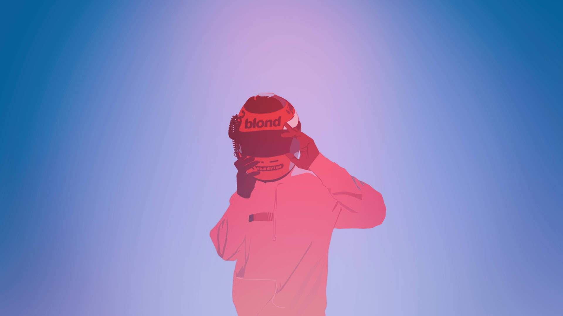 Frank Ocean, red hoodie, cap, Full HD Desktop Wallpaper