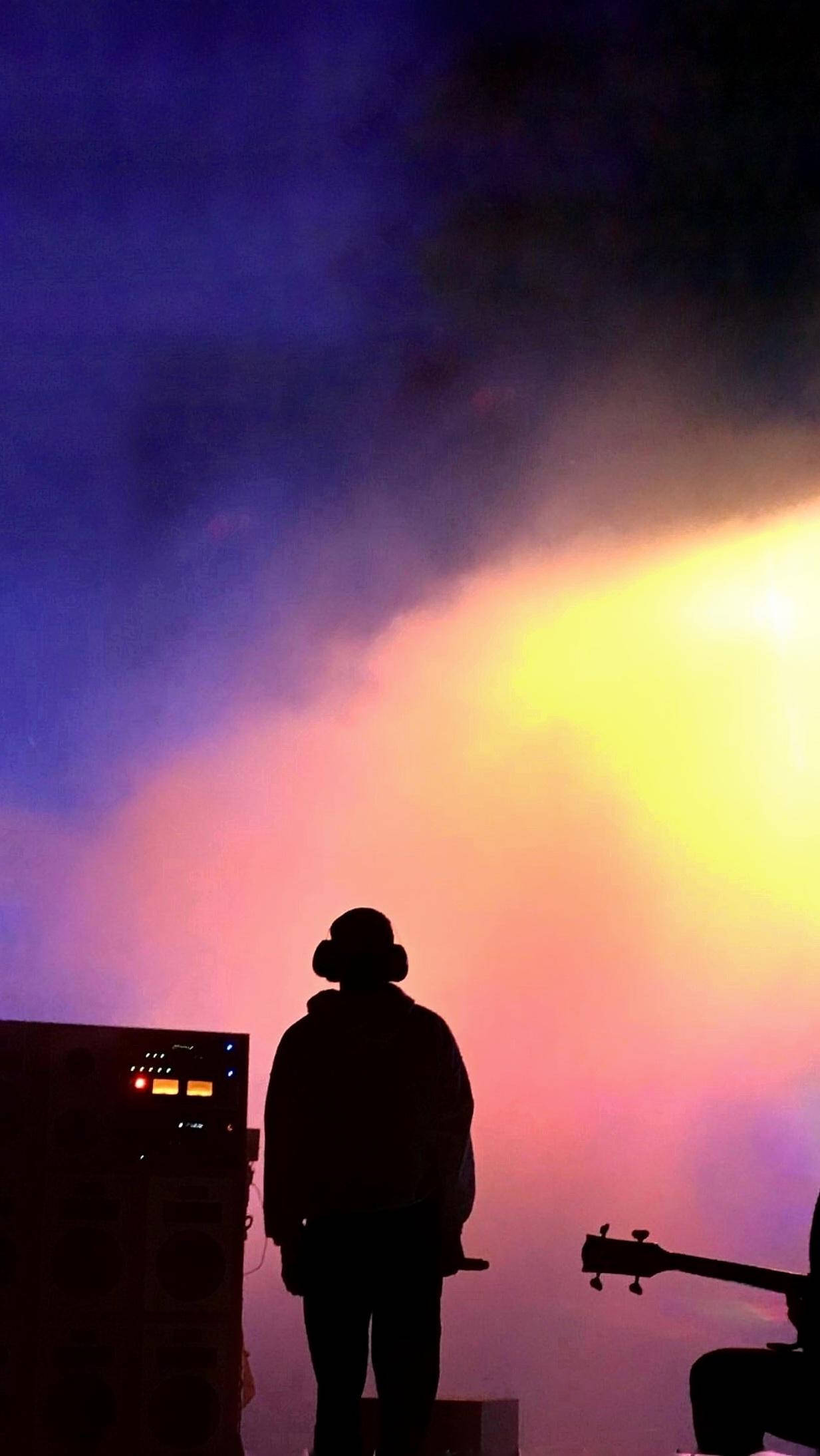 Frank Ocean, silhouette, vibrant gradient, Full HD Phone Wallpaper