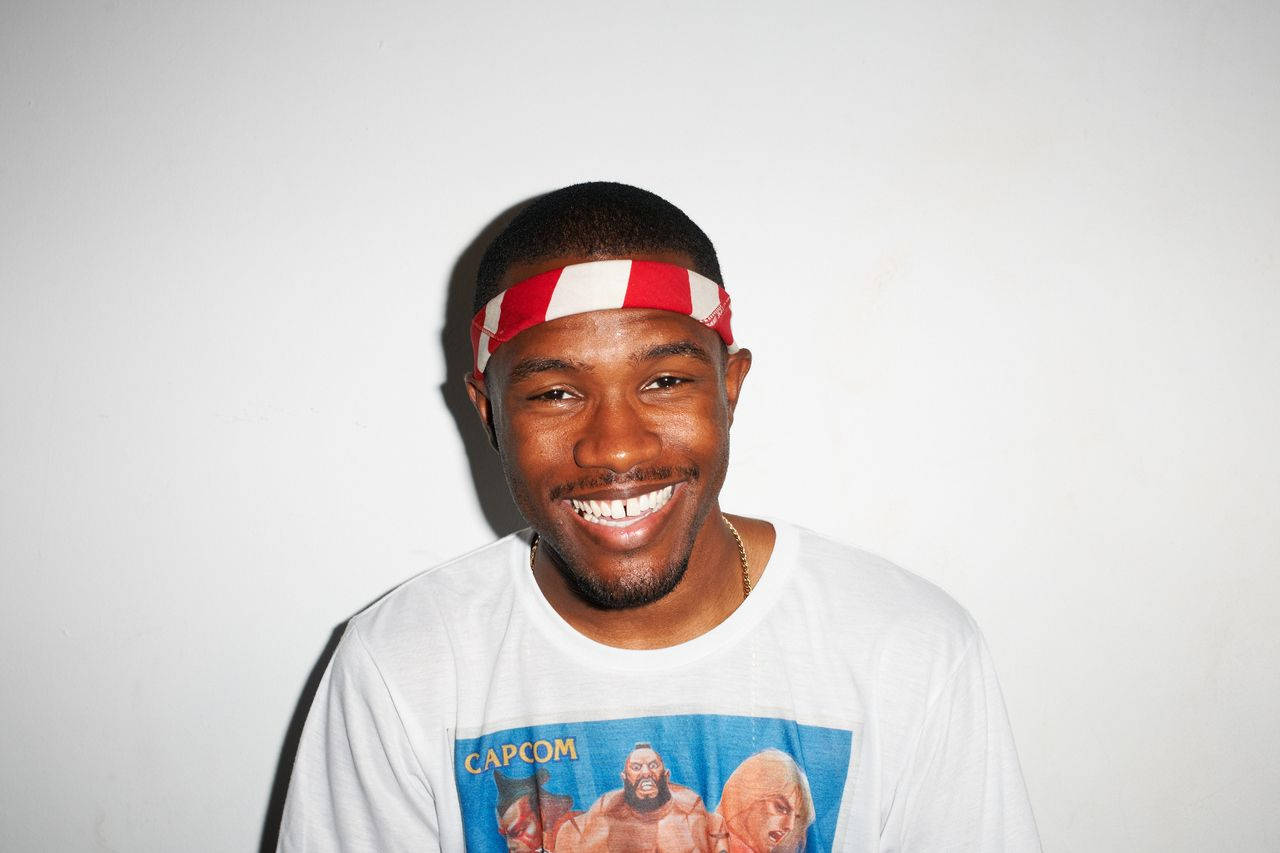 Frank Ocean, red and white striped headband, white t-shirt, HD Desktop Wallpaper