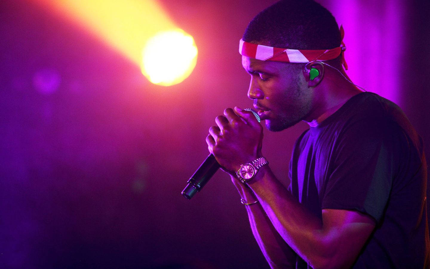 Frank Ocean, concert, microphone, HD Desktop Wallpaper