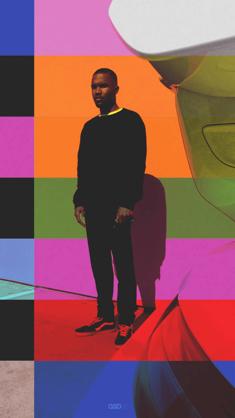 Frank Ocean, Colors Mobile, vibrant geometric background, HD Phone Wallpaper