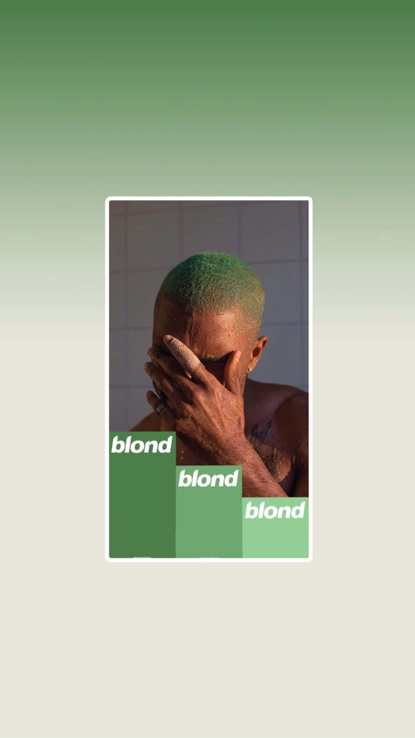 Frank Ocean, Blonde, green hair, Full HD Phone Wallpaper