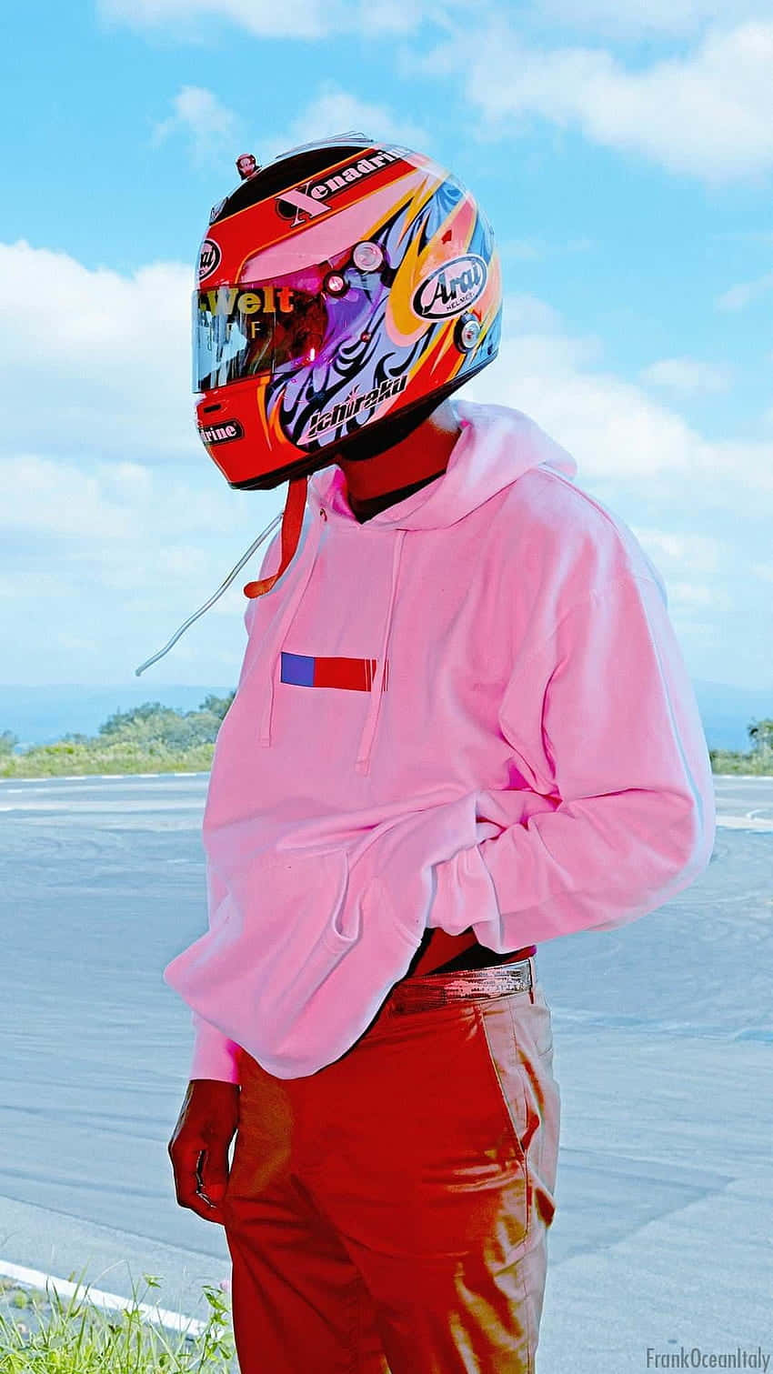 Frank Ocean, Blonde, vibrant pink hoodie, HD Phone Wallpaper