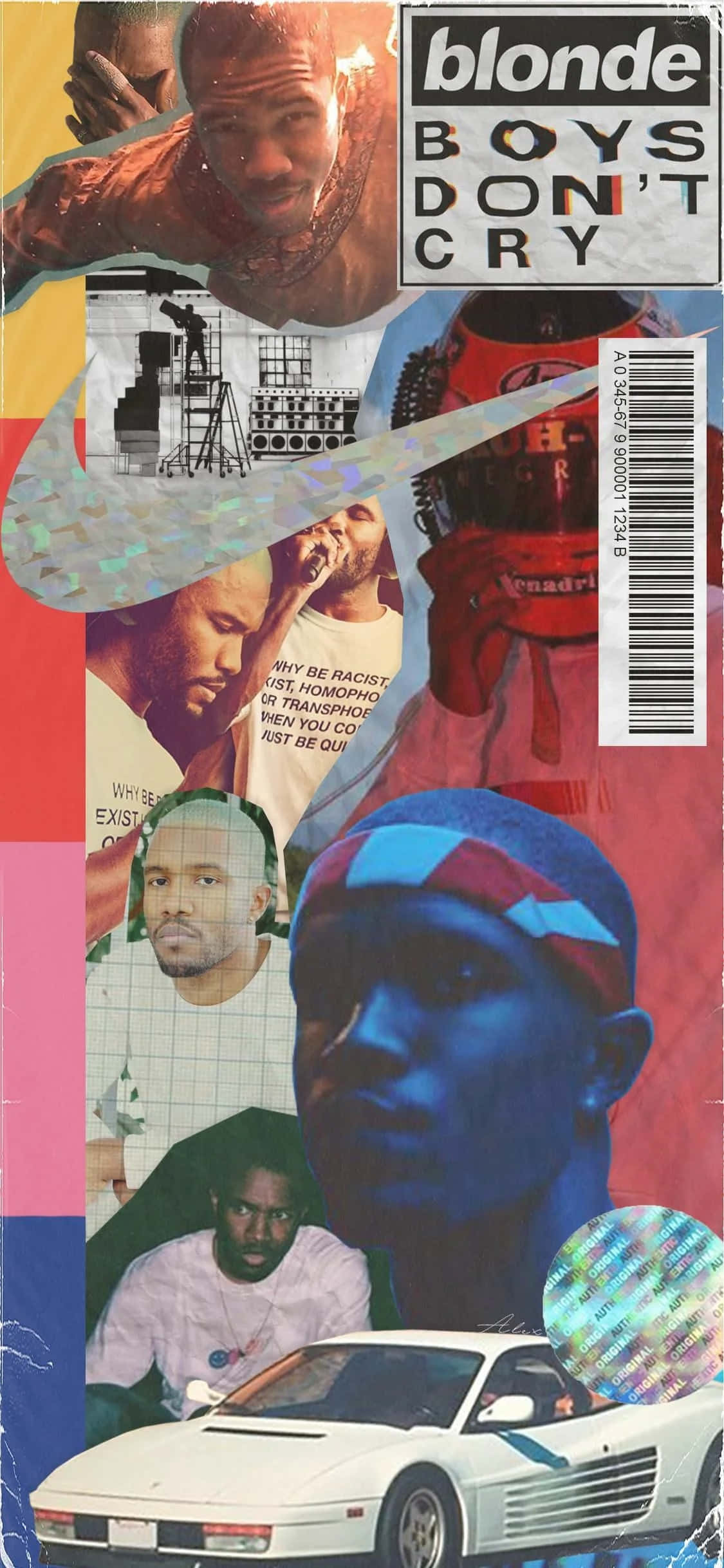 Frank Ocean, Blonde, collage aesthetic, Full HD Phone Wallpaper