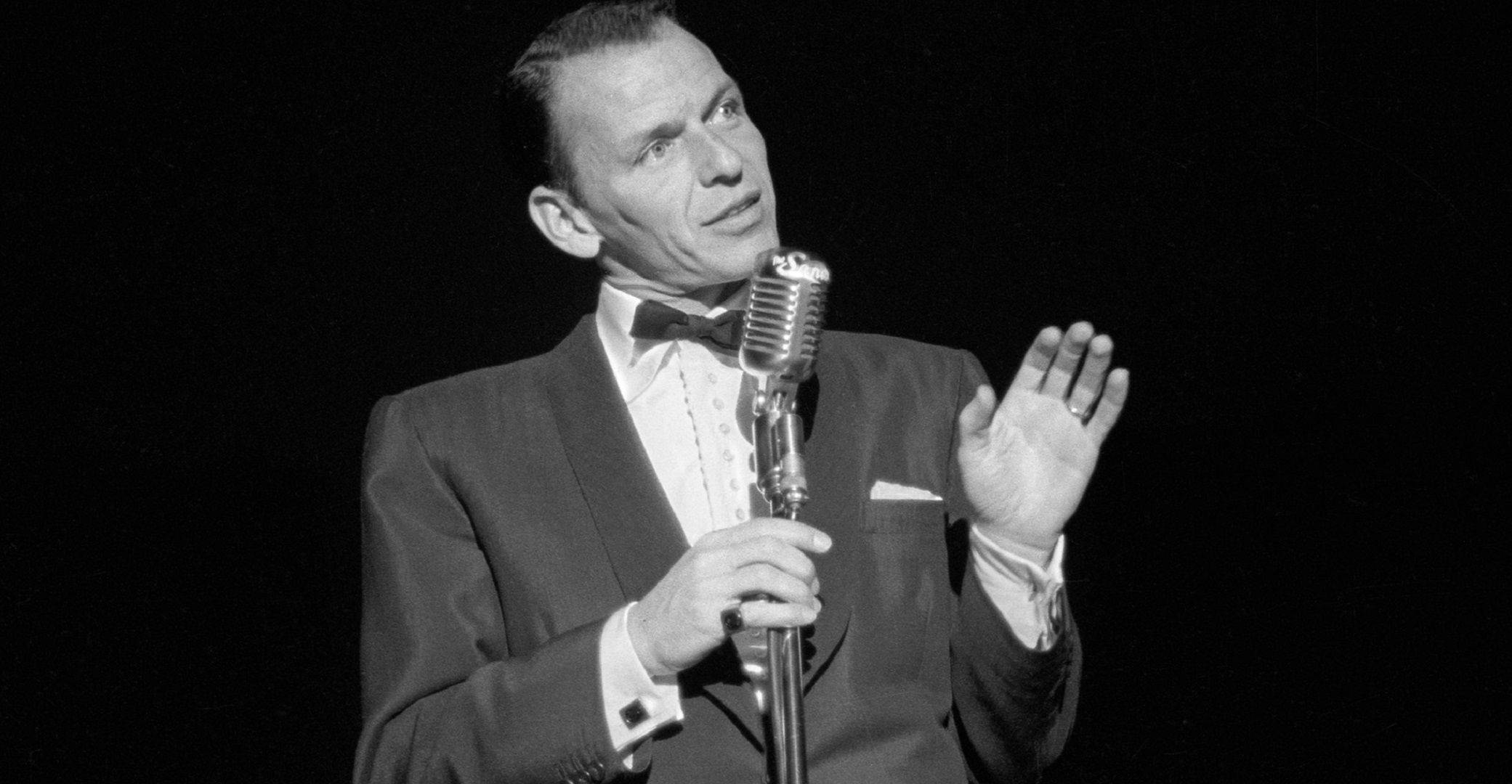 Frank Sinatra, black and white portrait, suit, Full HD Desktop Wallpaper