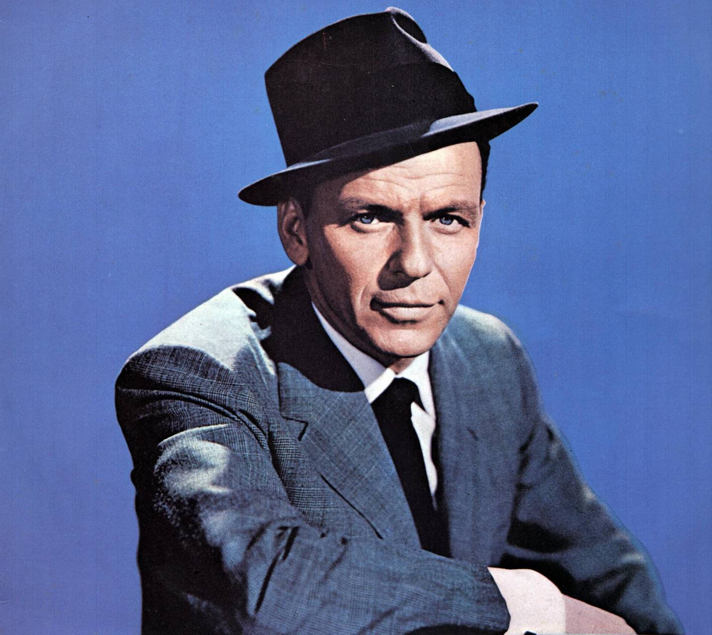 Frank Sinatra, black fedora, gray suit, HD Desktop Wallpaper