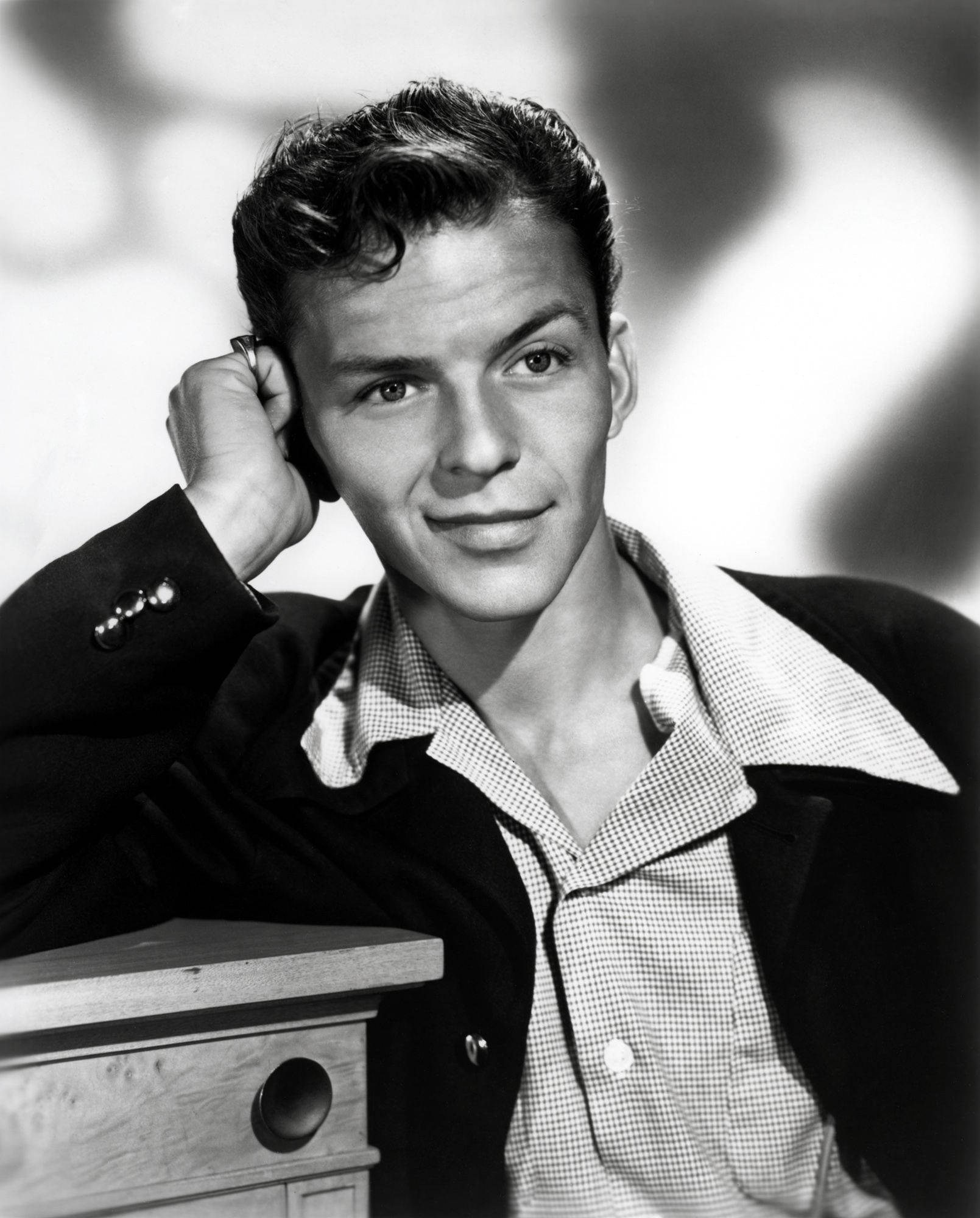 Frank Sinatra, styled hair, blurred background, Full HD Phone Wallpaper
