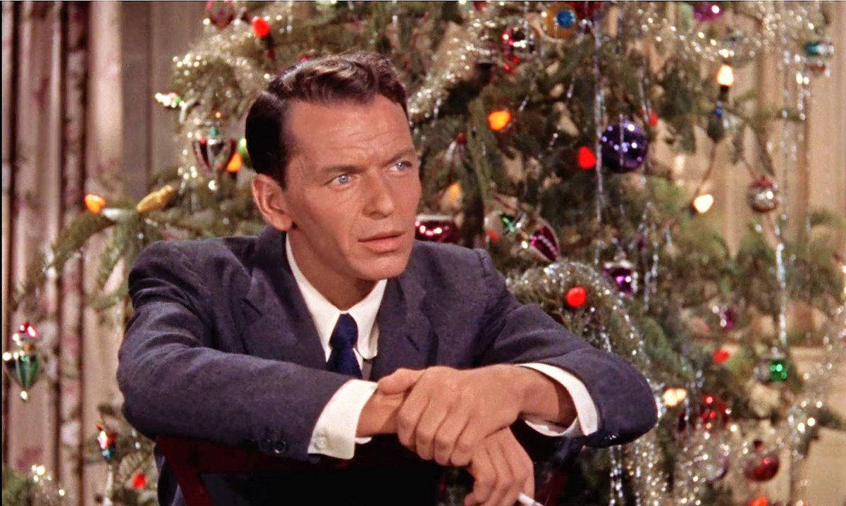 Frank Sinatra, colorful Christmas tree, brightly lit Christmas tree, SD Desktop Wallpaper