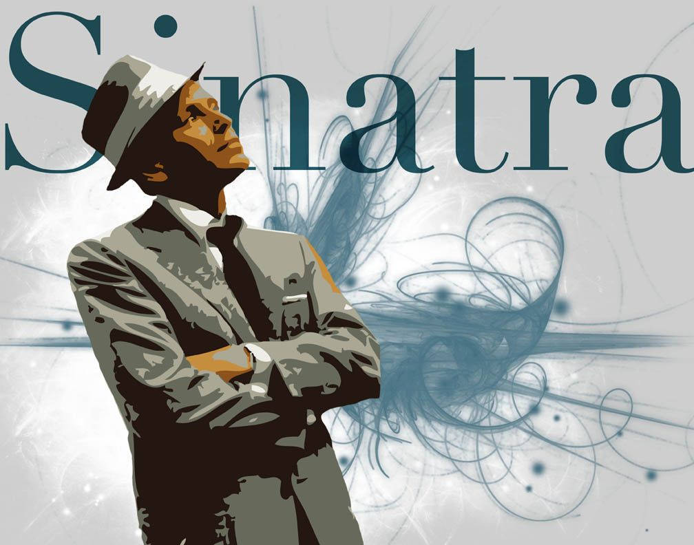 Frank Sinatra, suit, fedora, SD Desktop Wallpaper