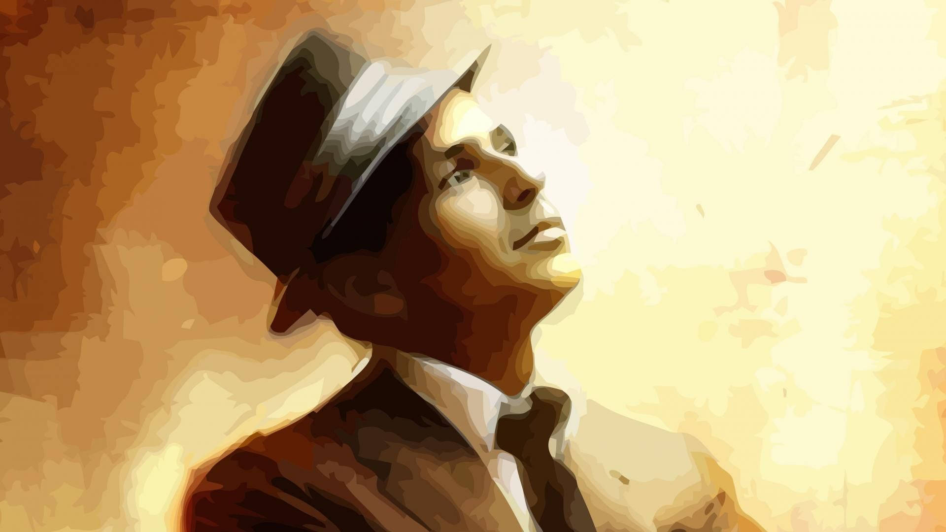 Frank Sinatra, fedora, suit, Full HD Desktop Wallpaper
