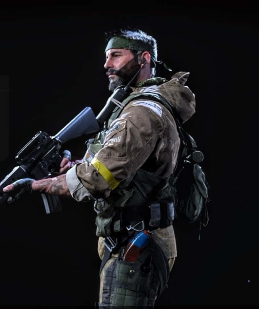 Frank Woods, tactical gear, rifle, SD Phone Wallpaper