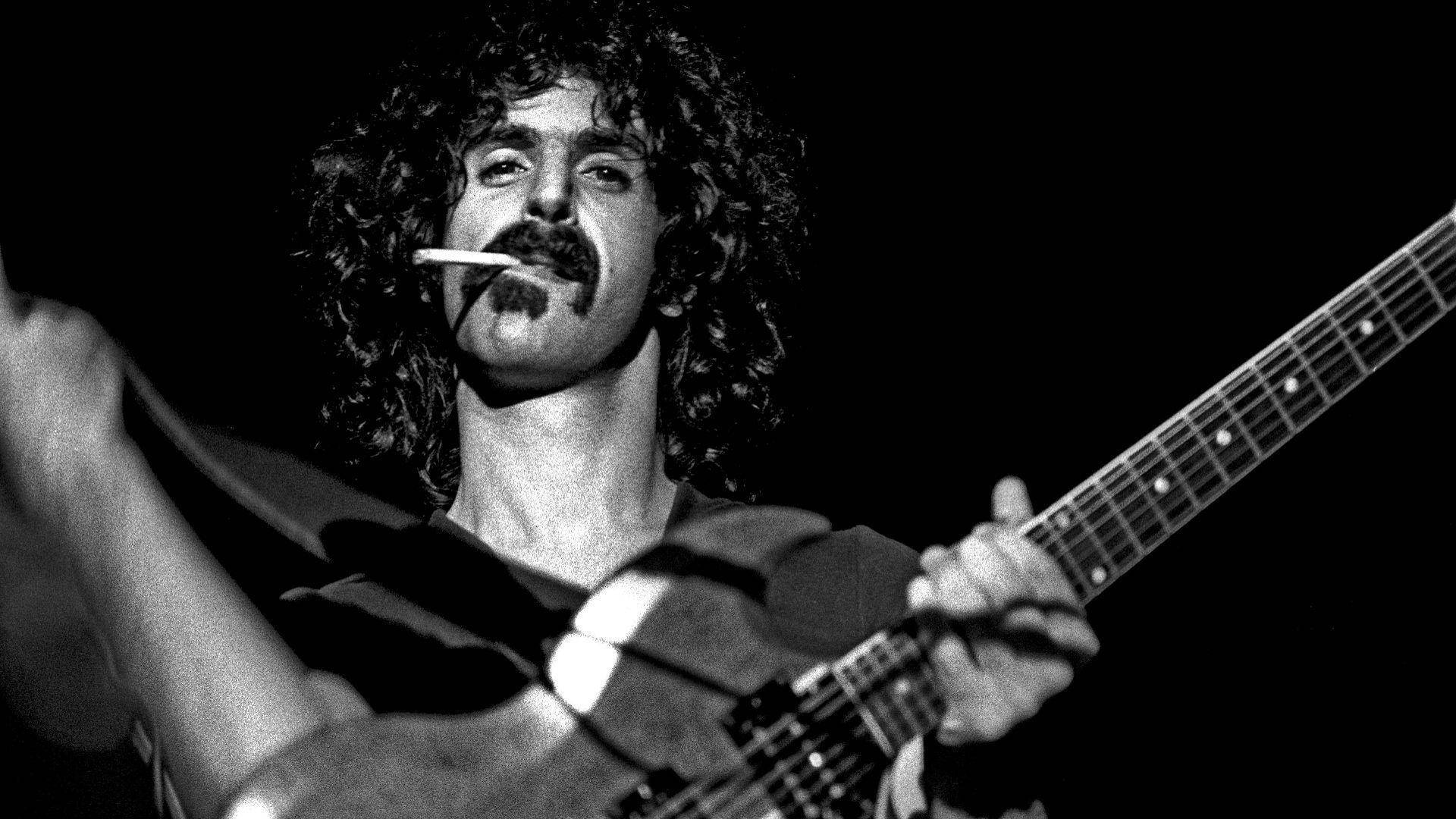 Frank Zappa, curly hair, mustache, Full HD Desktop Wallpaper