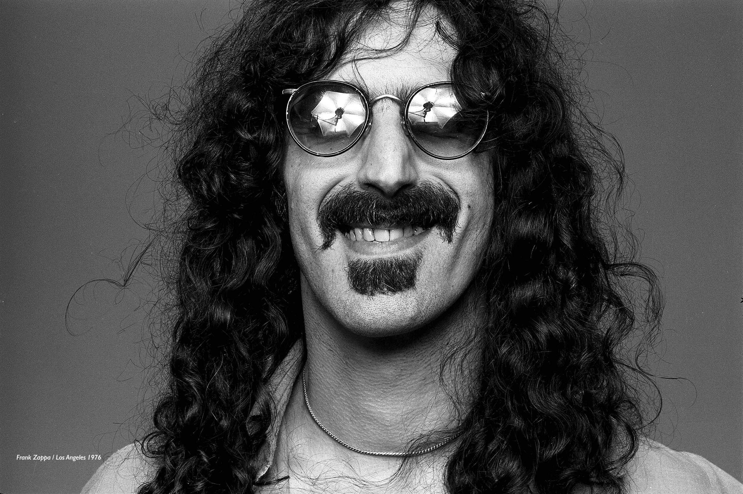 Frank Zappa, sunglass smile, round sunglasses, Full HD Desktop Wallpaper