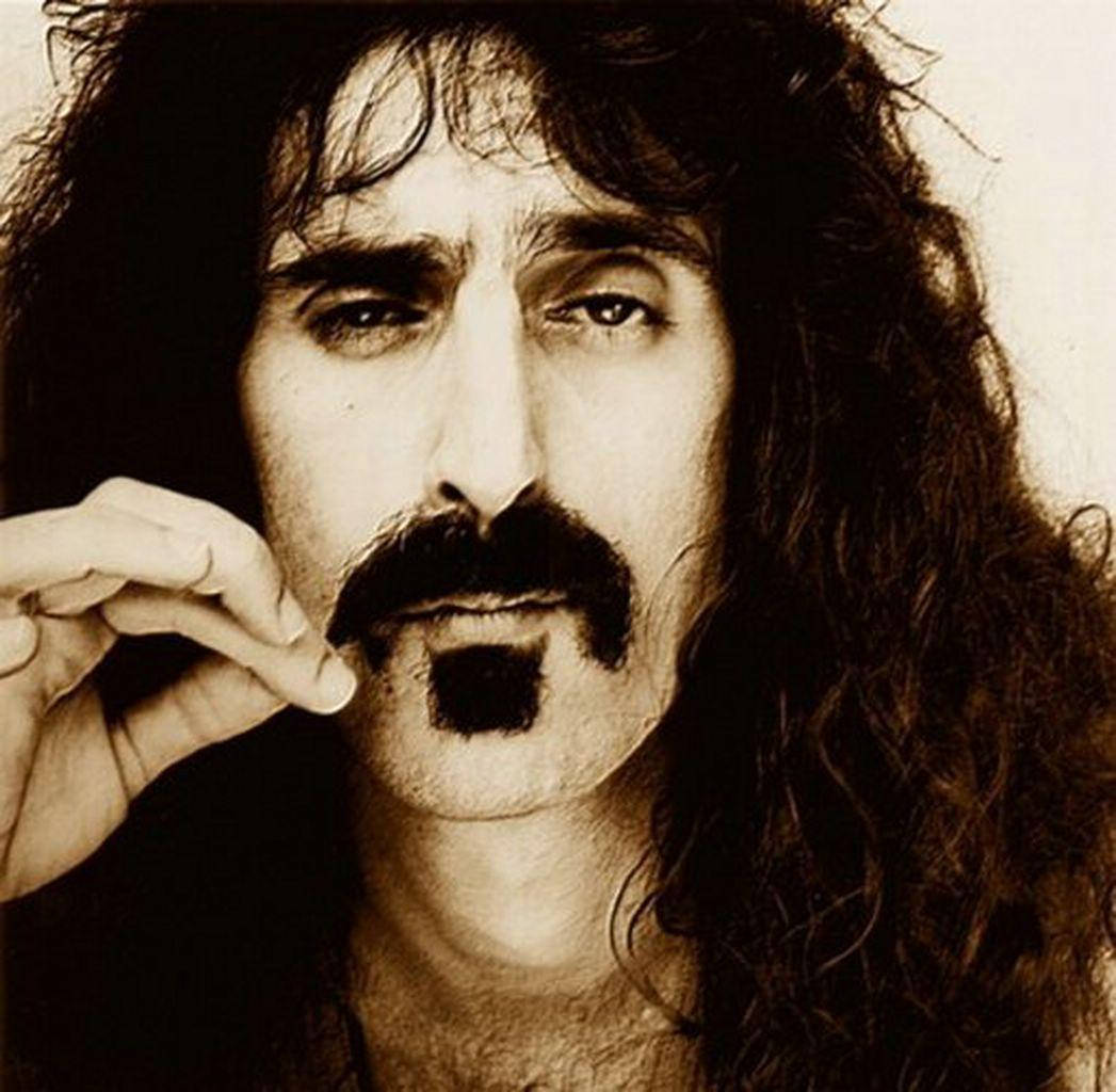 Frank Zappa, sepia-toned, close-up portrait, SD Desktop Wallpaper