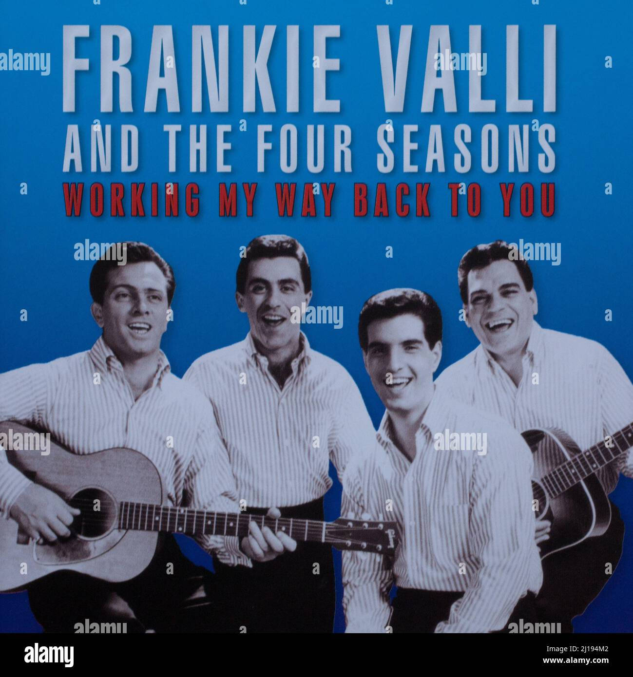 Frankie Valli And The Four Seasons, striped shirts, acoustic guitars, HD Phone Wallpaper