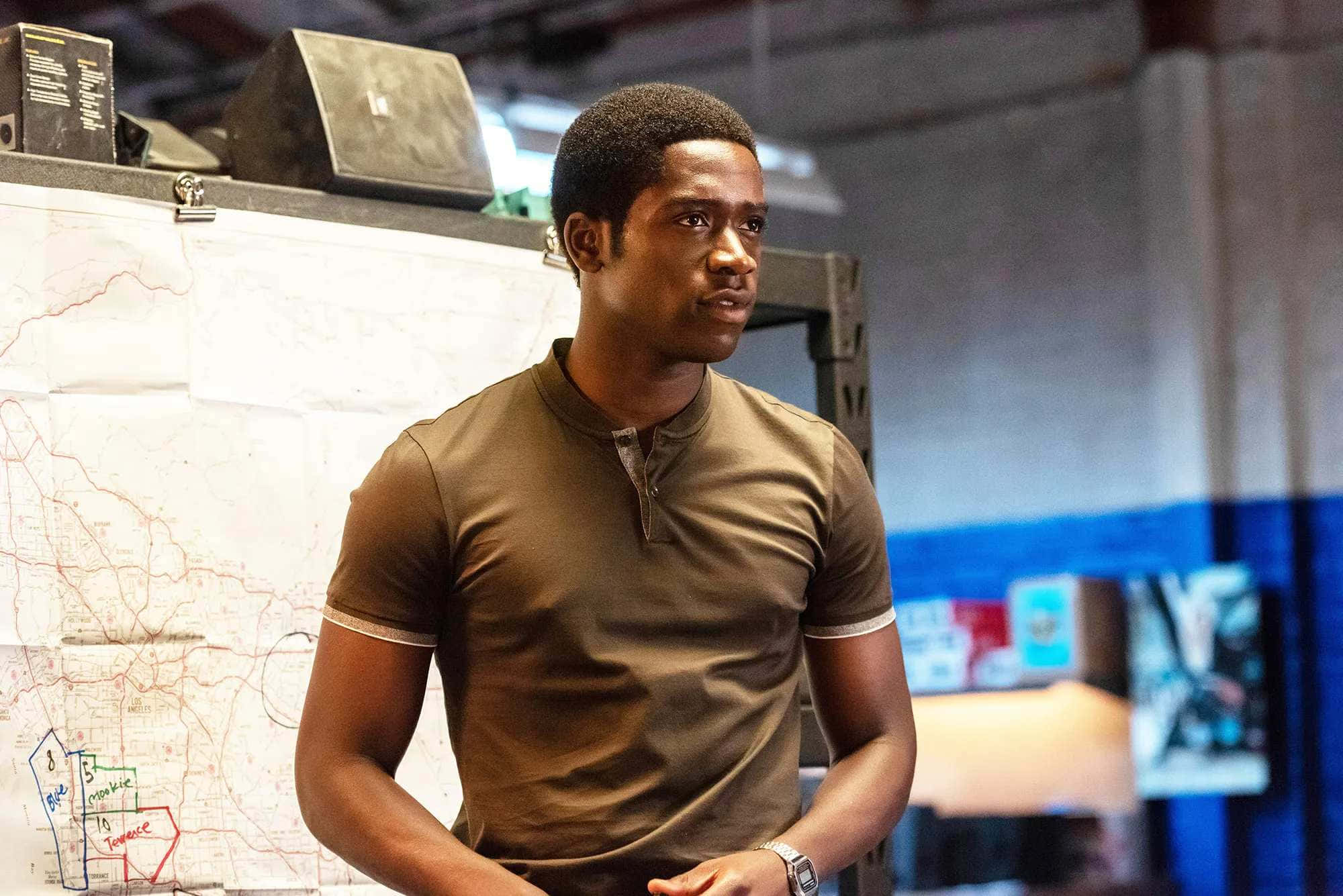 Franklin Saint, brown polo shirt, cluttered office, Full HD Desktop Wallpaper