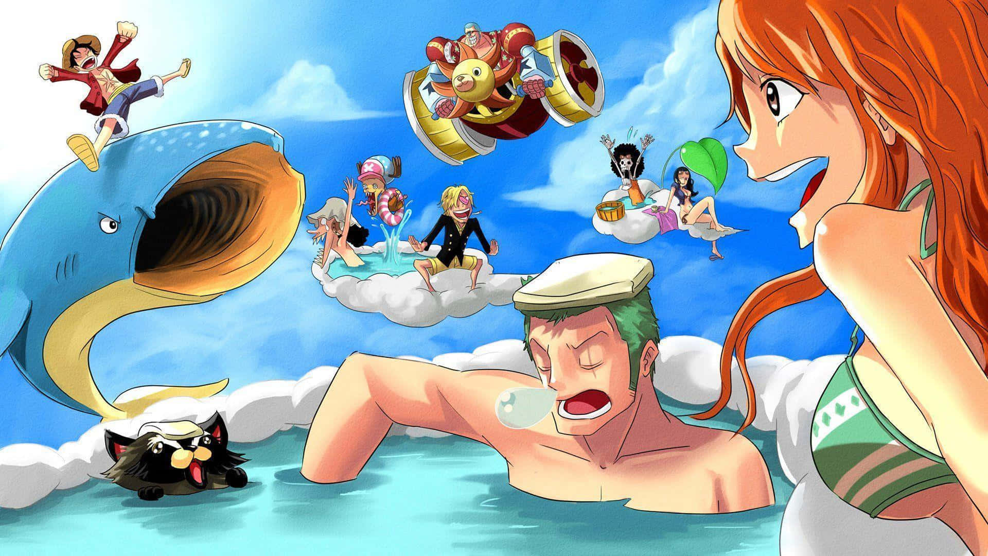 Franky, whale, clouds, Full HD Desktop Wallpaper