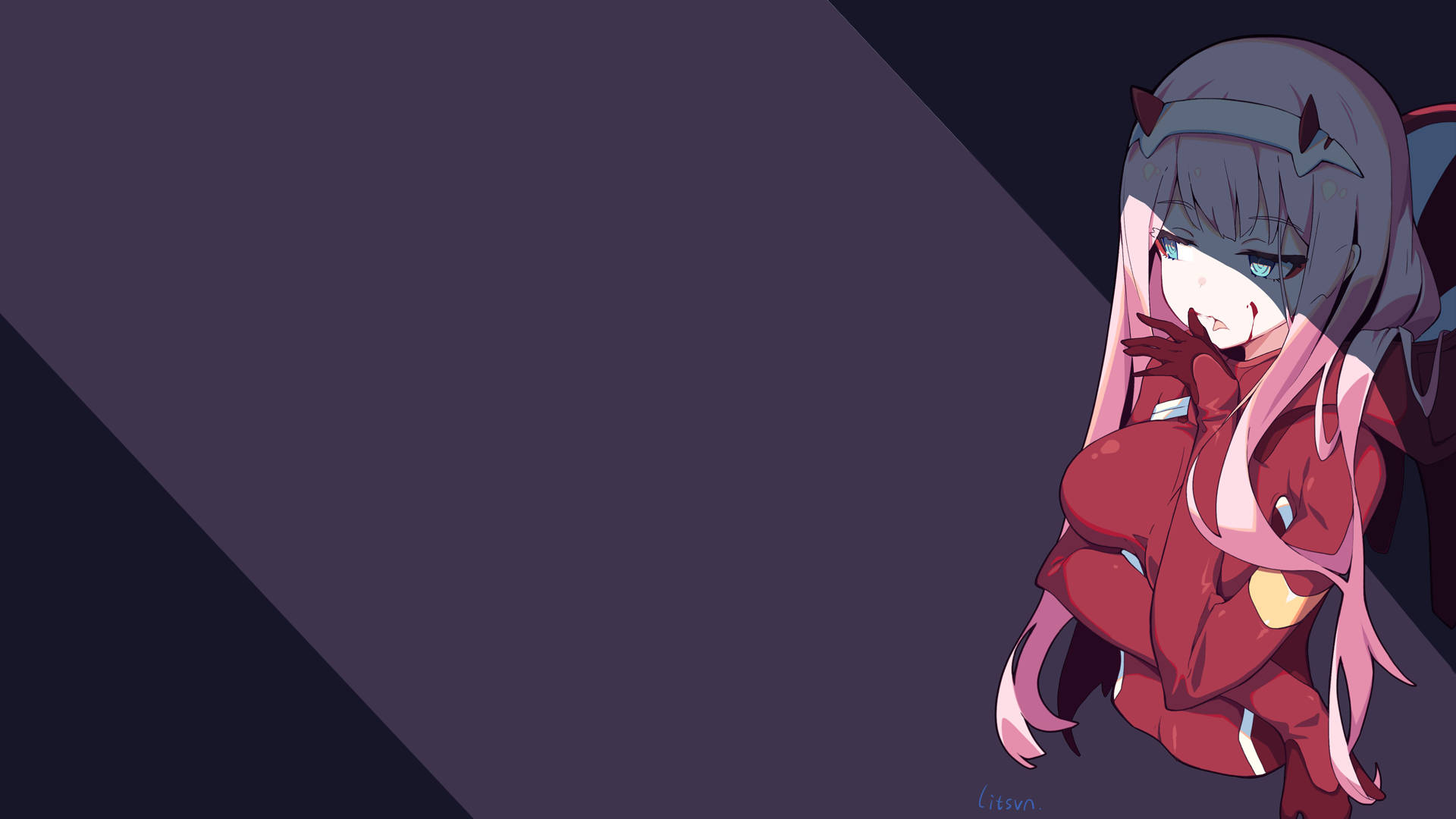 Franxx, red darling, pink hair, Full HD Desktop Wallpaper