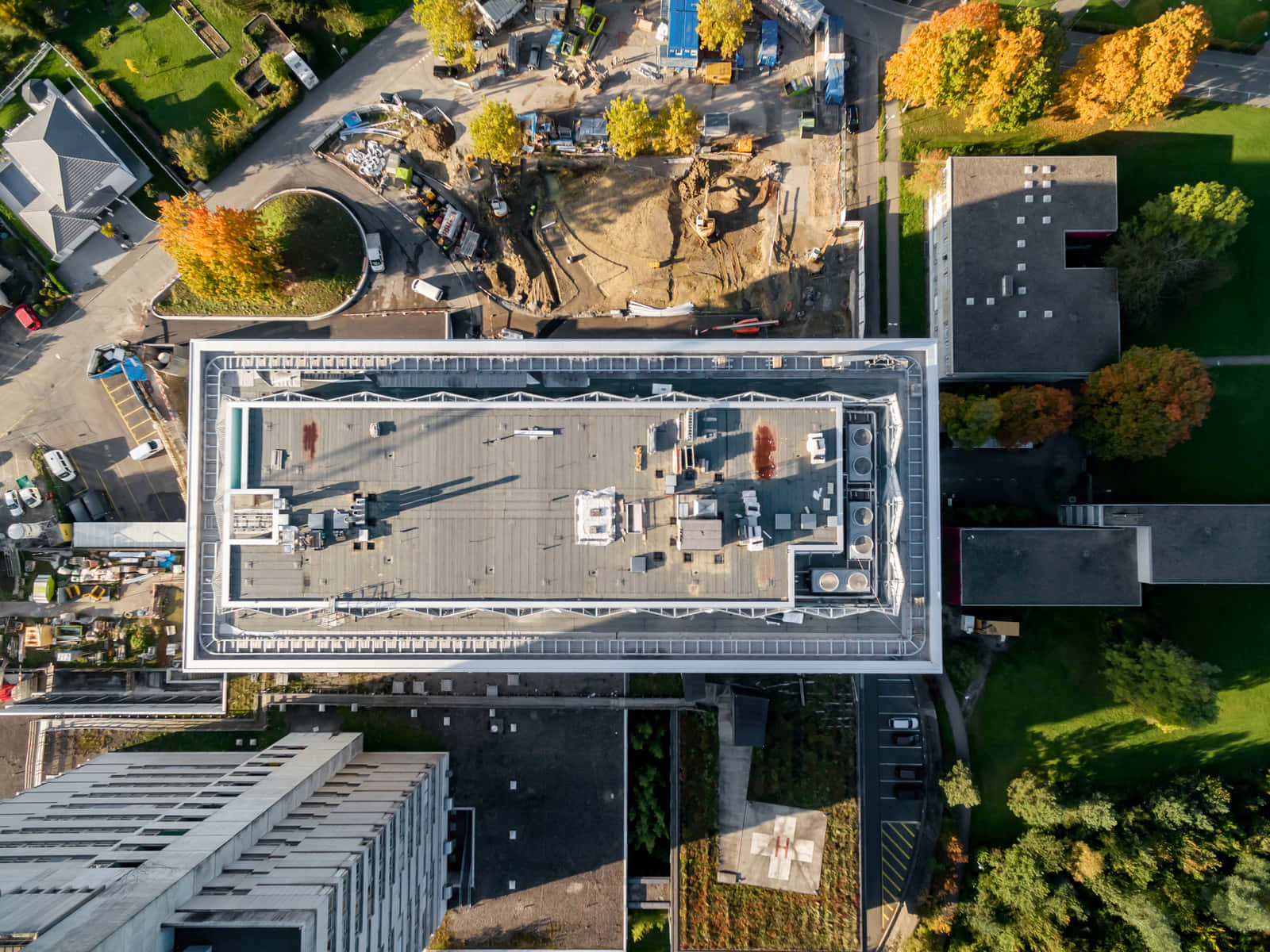 Frauenfeld, urban building complex, modern building rooftop, HD Desktop Wallpaper