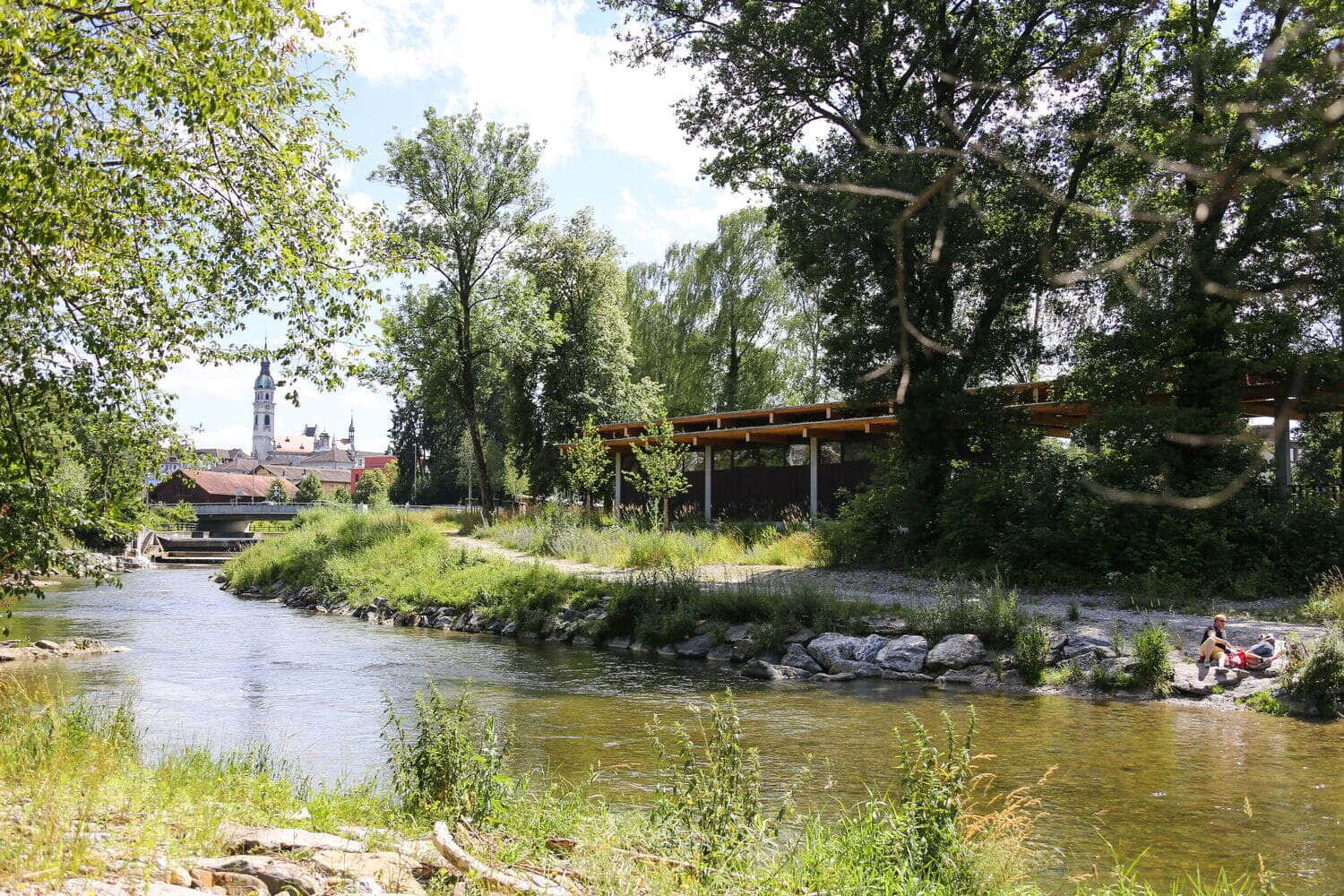 Frauenfeld, river, lush green landscape, HD Desktop Wallpaper