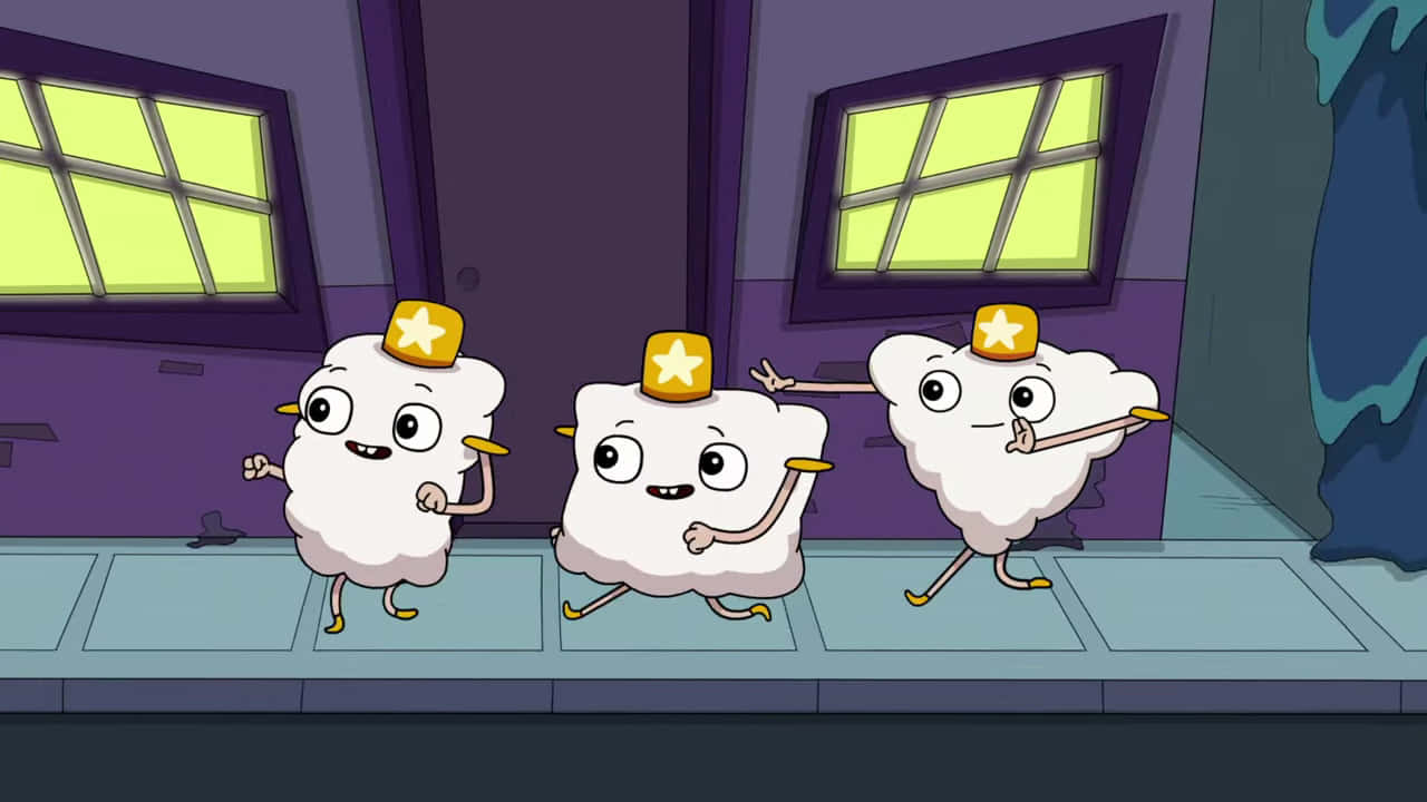 Freaktown, cute marshmallow prince, purple hallway, HD Desktop Wallpaper