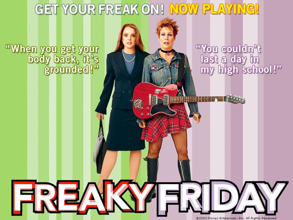 Freaky Friday, striped background, school uniform, SD Desktop Wallpaper