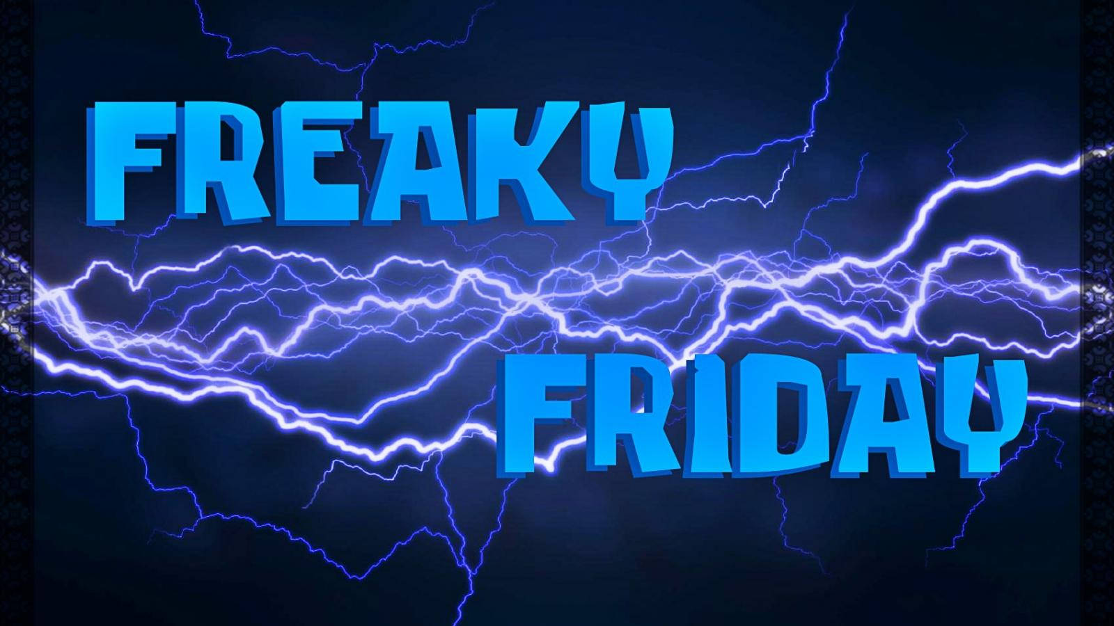 Freaky Friday, blue text, electric lightning, HD Desktop Wallpaper