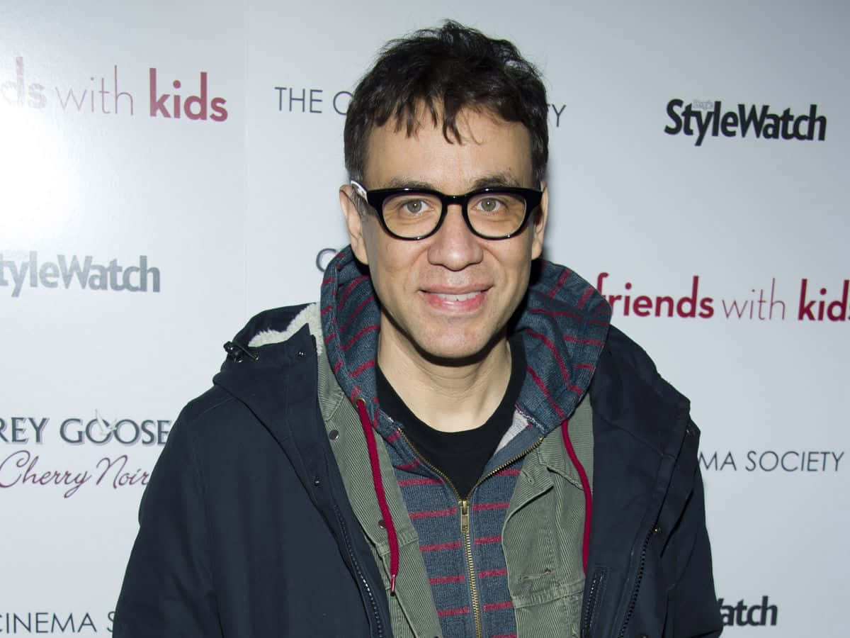 Fred Armisen, black-rimmed glasses, layered jacket, SD Desktop Wallpaper