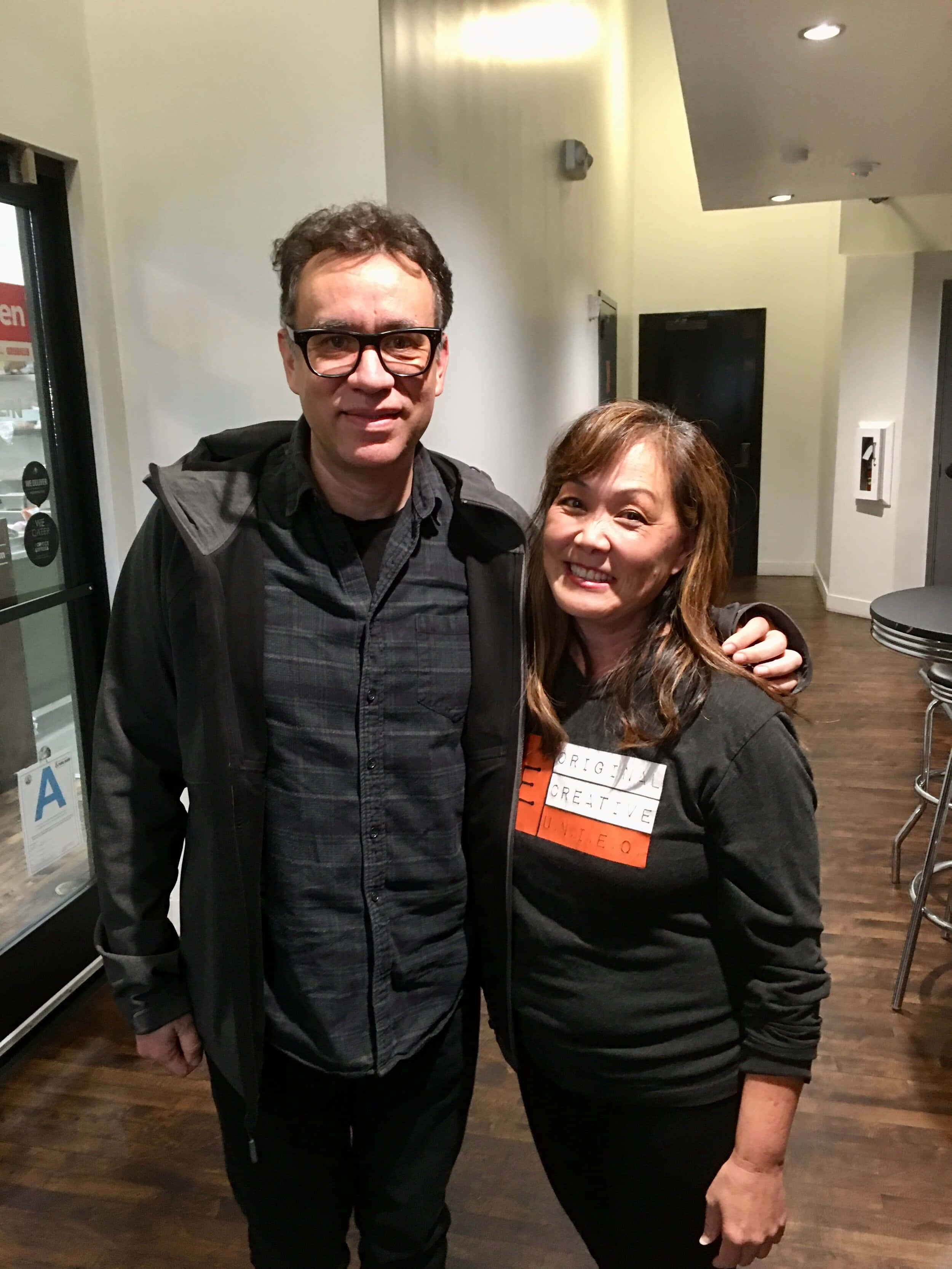 Fred Armisen, candid moment, modern lighting, 2K Phone Wallpaper