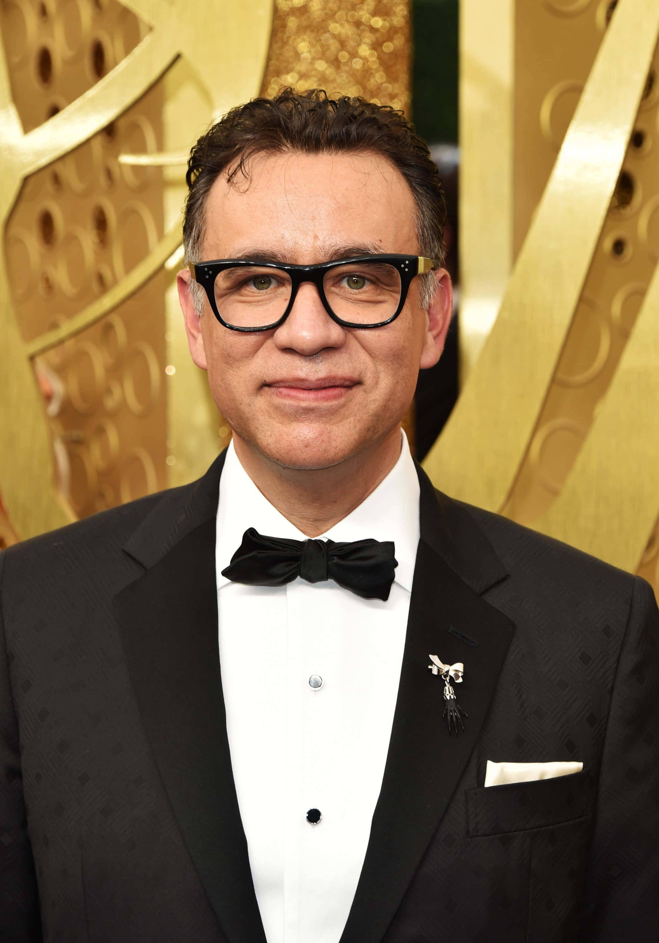 Fred Armisen, black tuxedo, bow tie, 2K Phone Wallpaper
