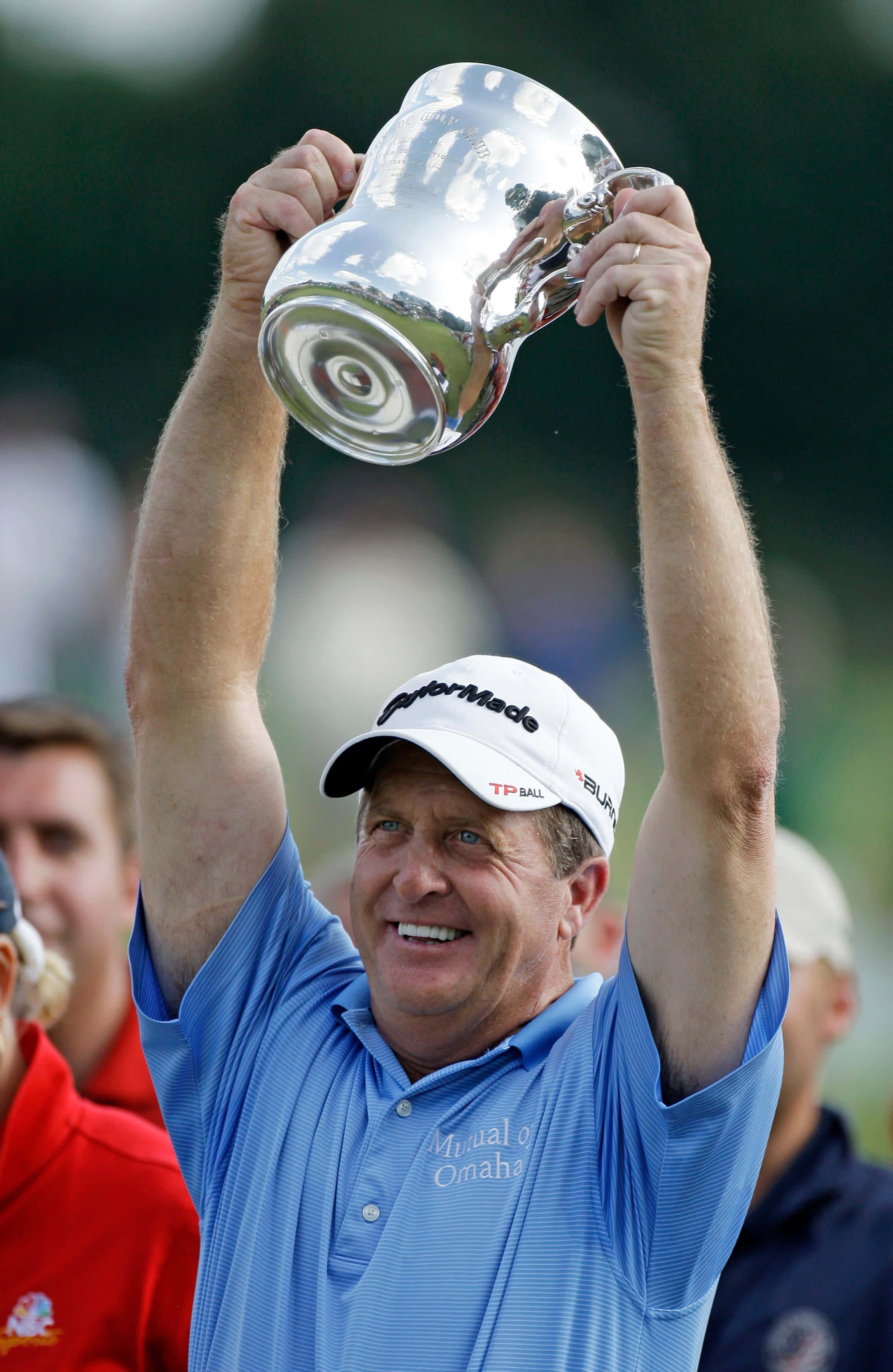 Fred Funk, blue shirt, white cap, 2K Phone Wallpaper