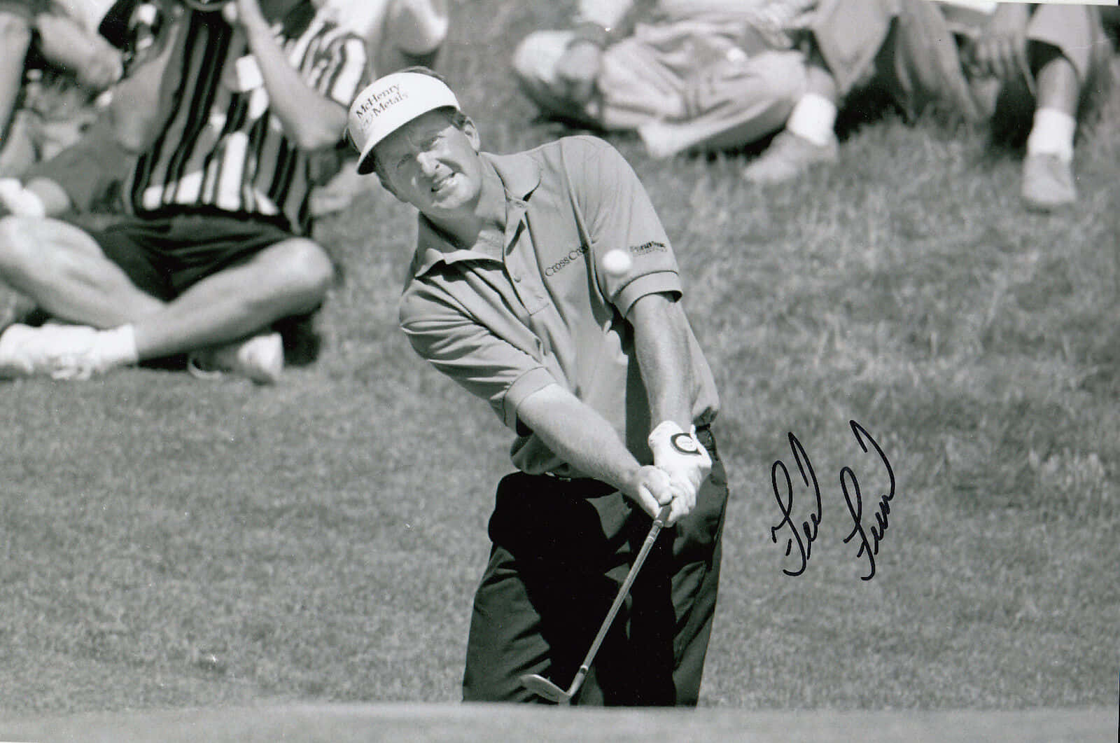 Fred Funk, black and white, golfer, HD Desktop Wallpaper