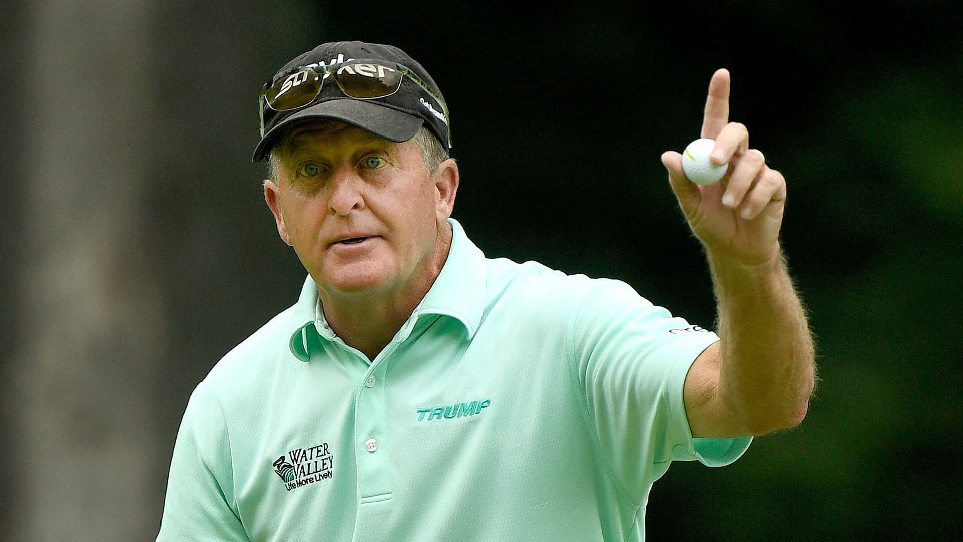 Fred Funk, golf ball, light green polo shirt, Full HD Desktop Wallpaper