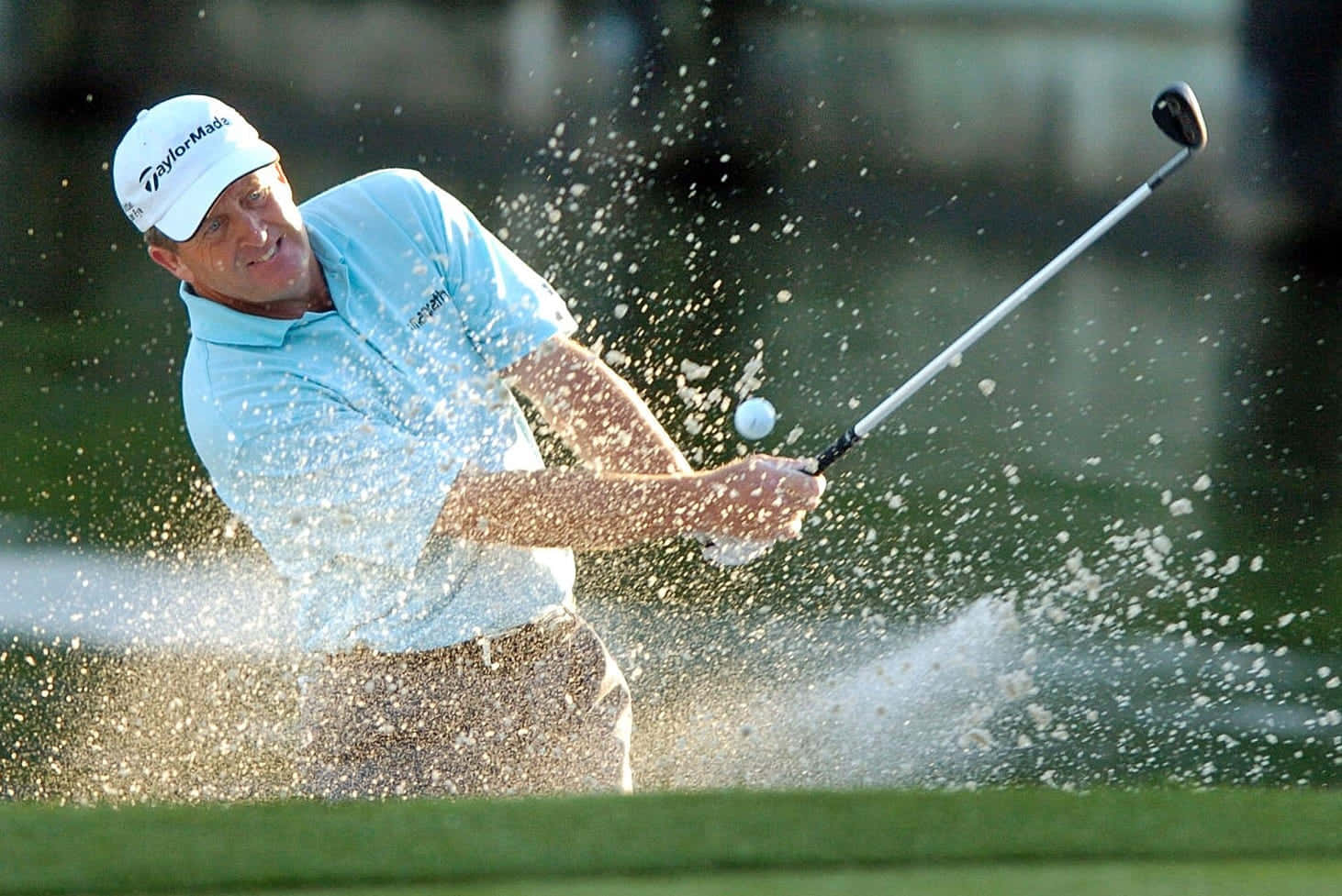 Fred Funk, golfer, sand bunker, HD Desktop Wallpaper