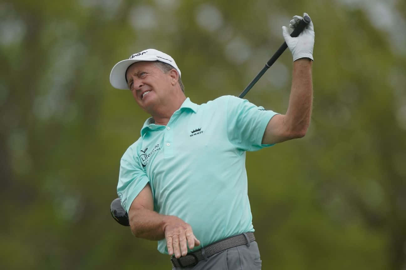 Fred Funk, golf club, light blue shirt, HD Desktop Wallpaper