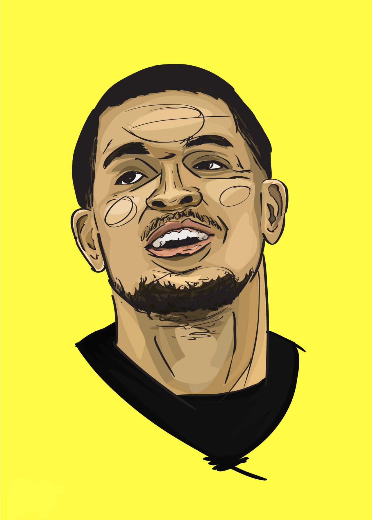 Fred vanvleet, yellow, sketch art, HD Phone Wallpaper