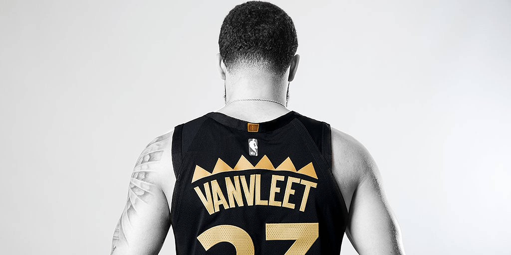 Fred Vanvleet, black and gold jersey, VANVLEET, Full HD Desktop Wallpaper