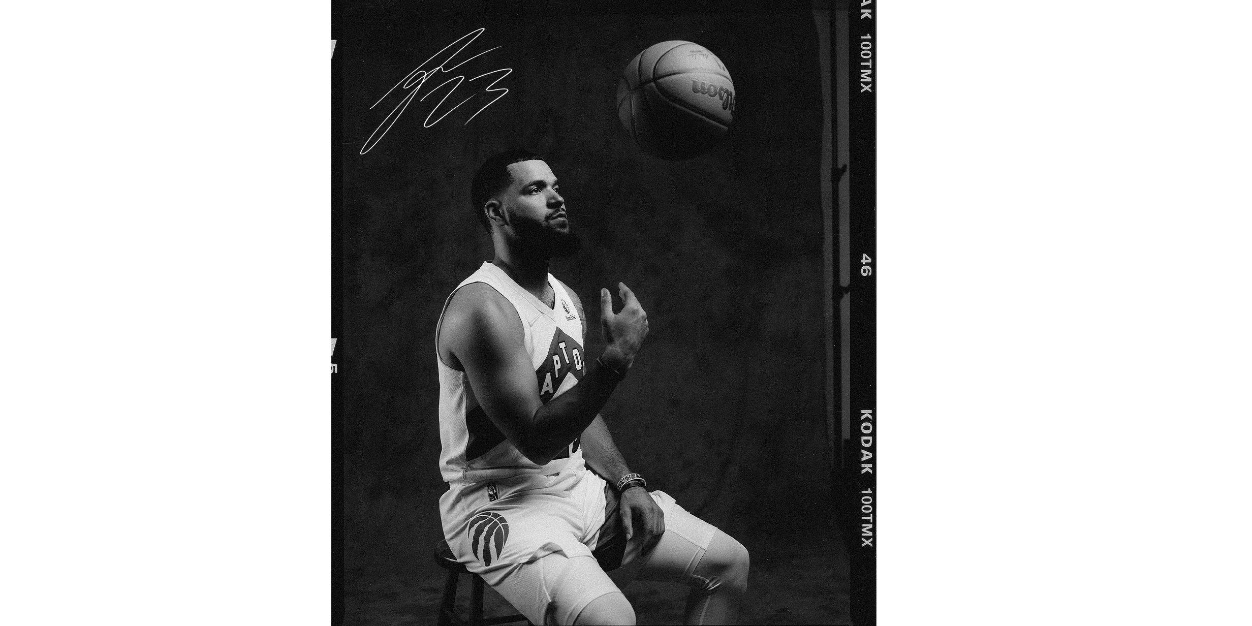 Fred Vanvleet, black and white portrait, basketball player, Full HD Desktop Wallpaper