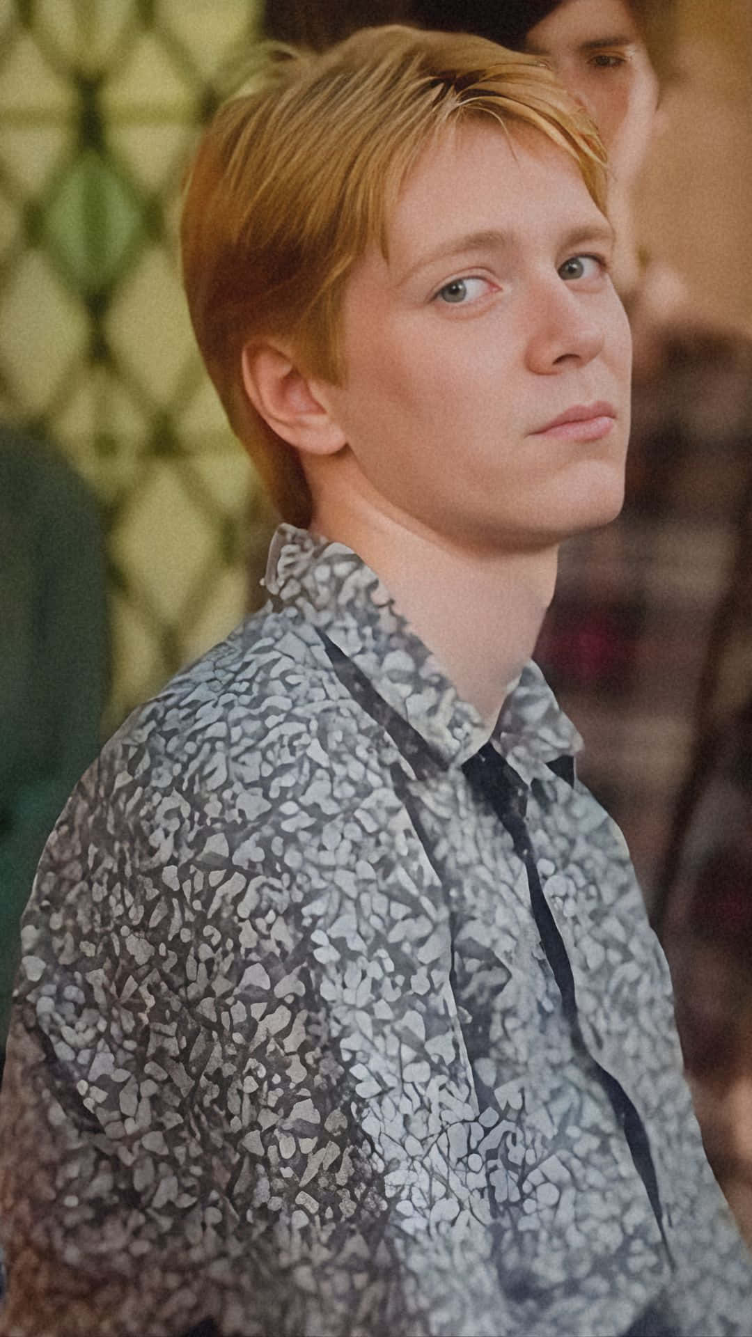 Fred Weasley, blond hair, blue eyes, Full HD Phone Wallpaper