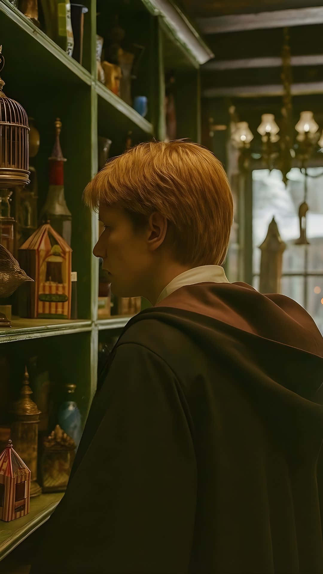 Fred Weasley, red hair, dark robe, Full HD Phone Wallpaper