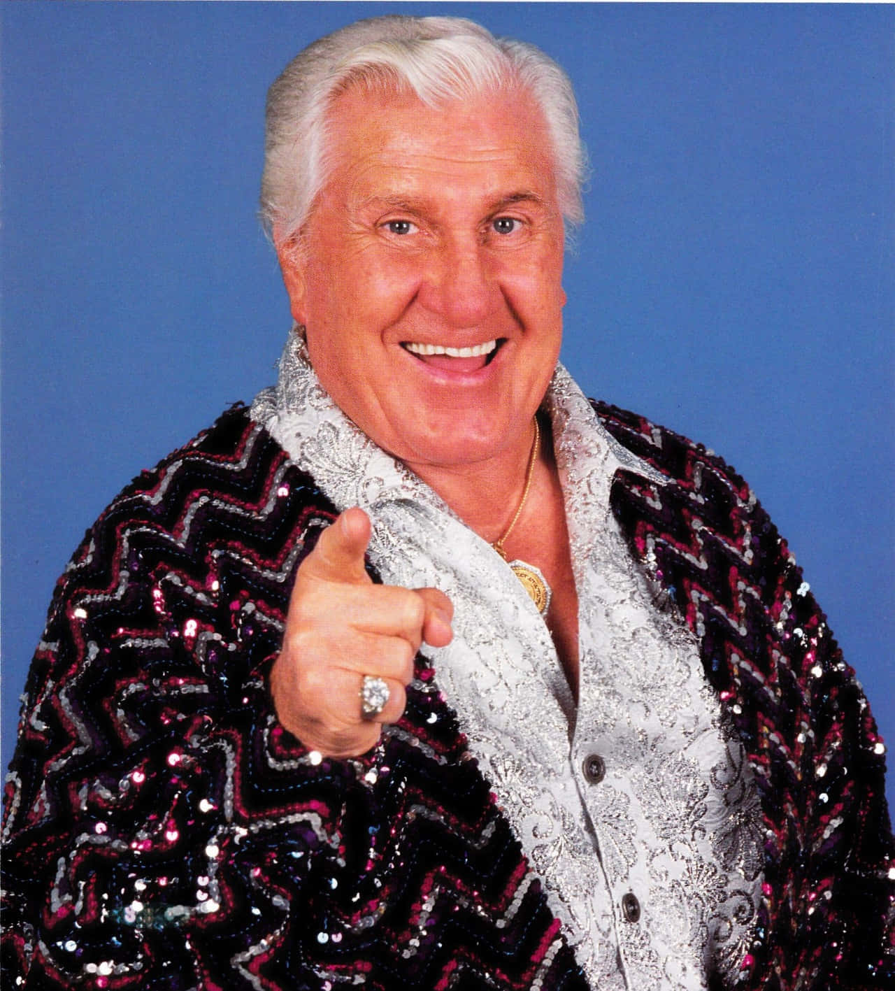 Freddie Blassie, sequined jacket, white hair, HD Phone Wallpaper