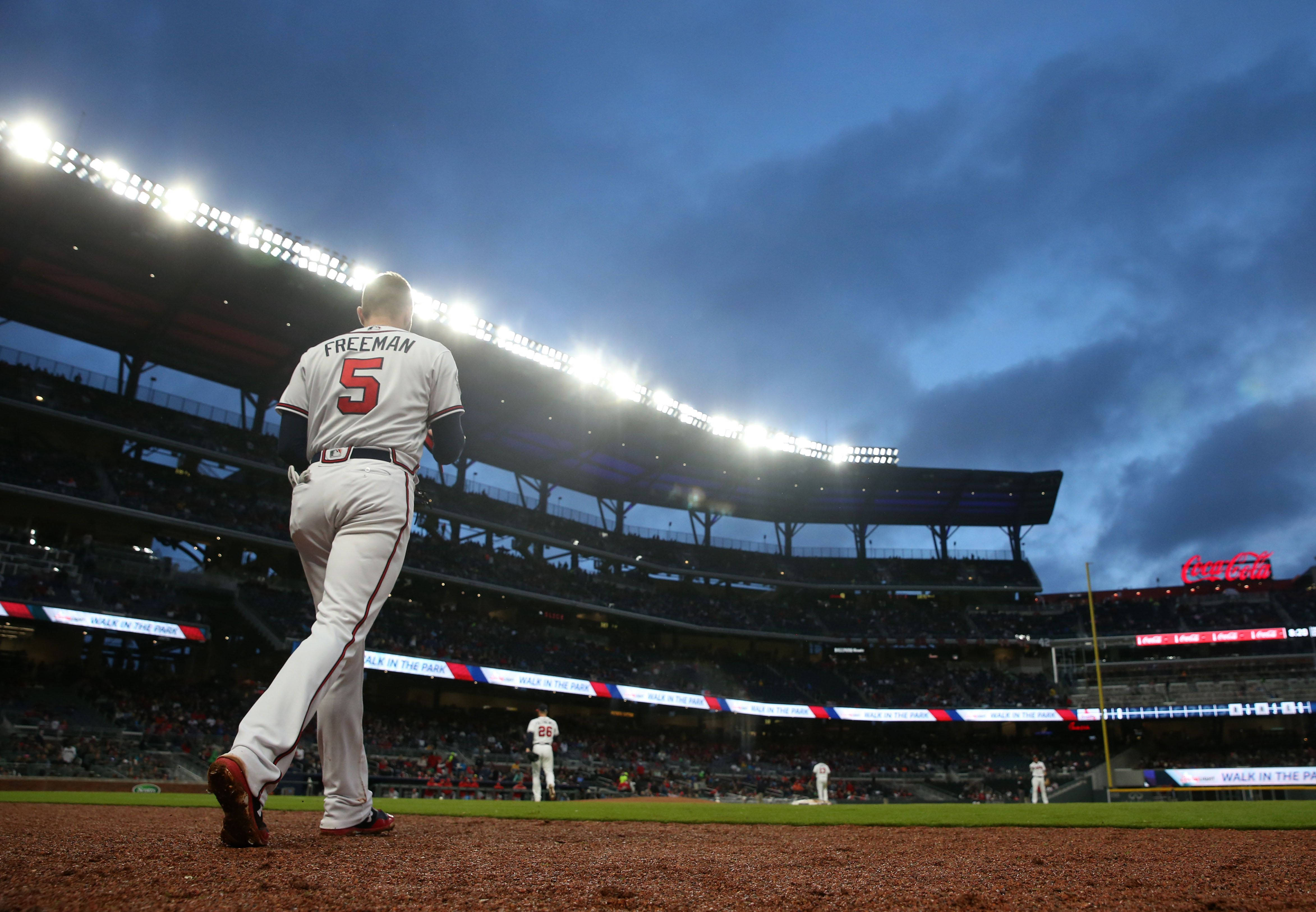 Freddie Freeman, number 5, baseball player, 4K Desktop Wallpaper