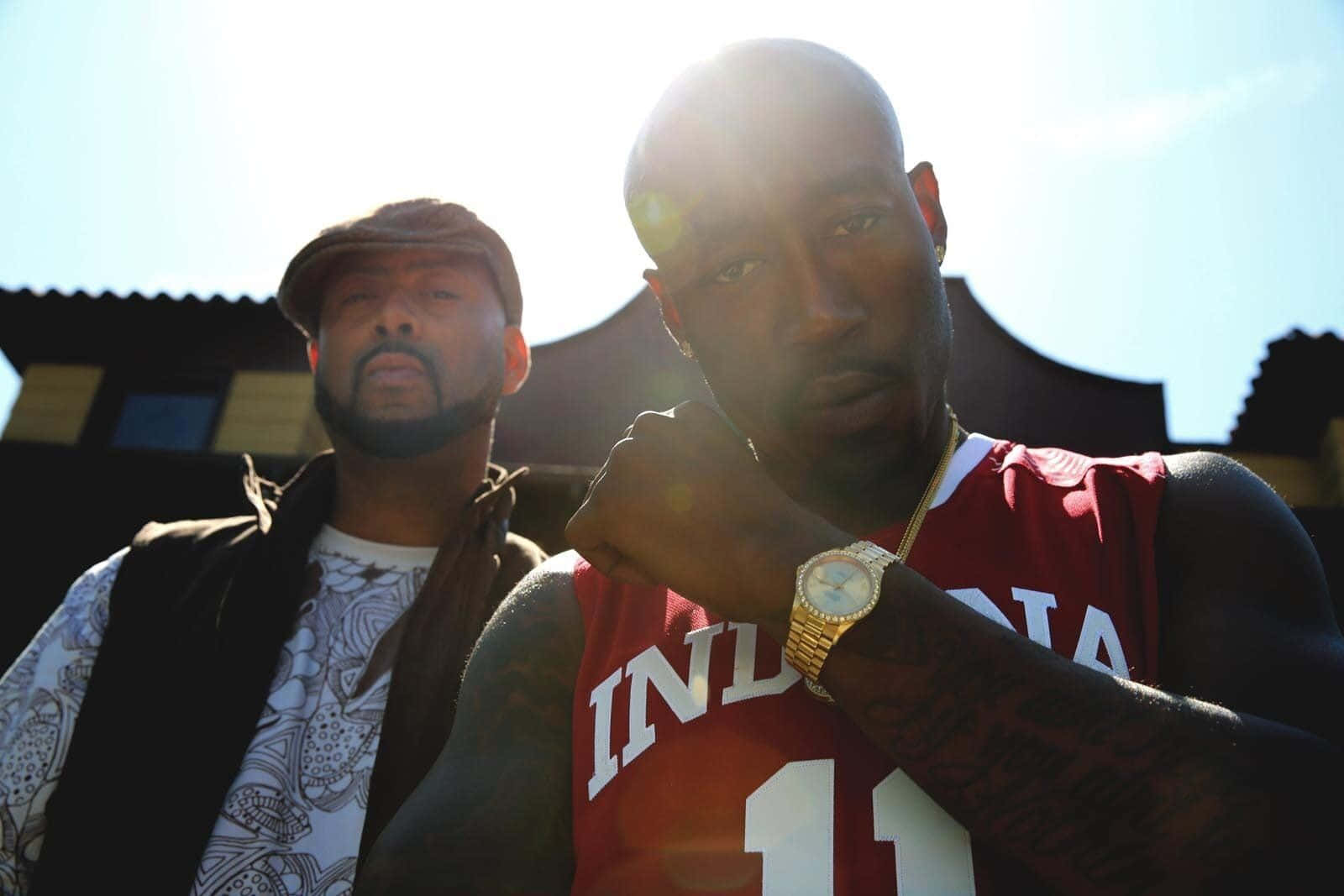 Freddie Gibbs, red Indiana jersey, patterned shirt, HD Desktop Wallpaper