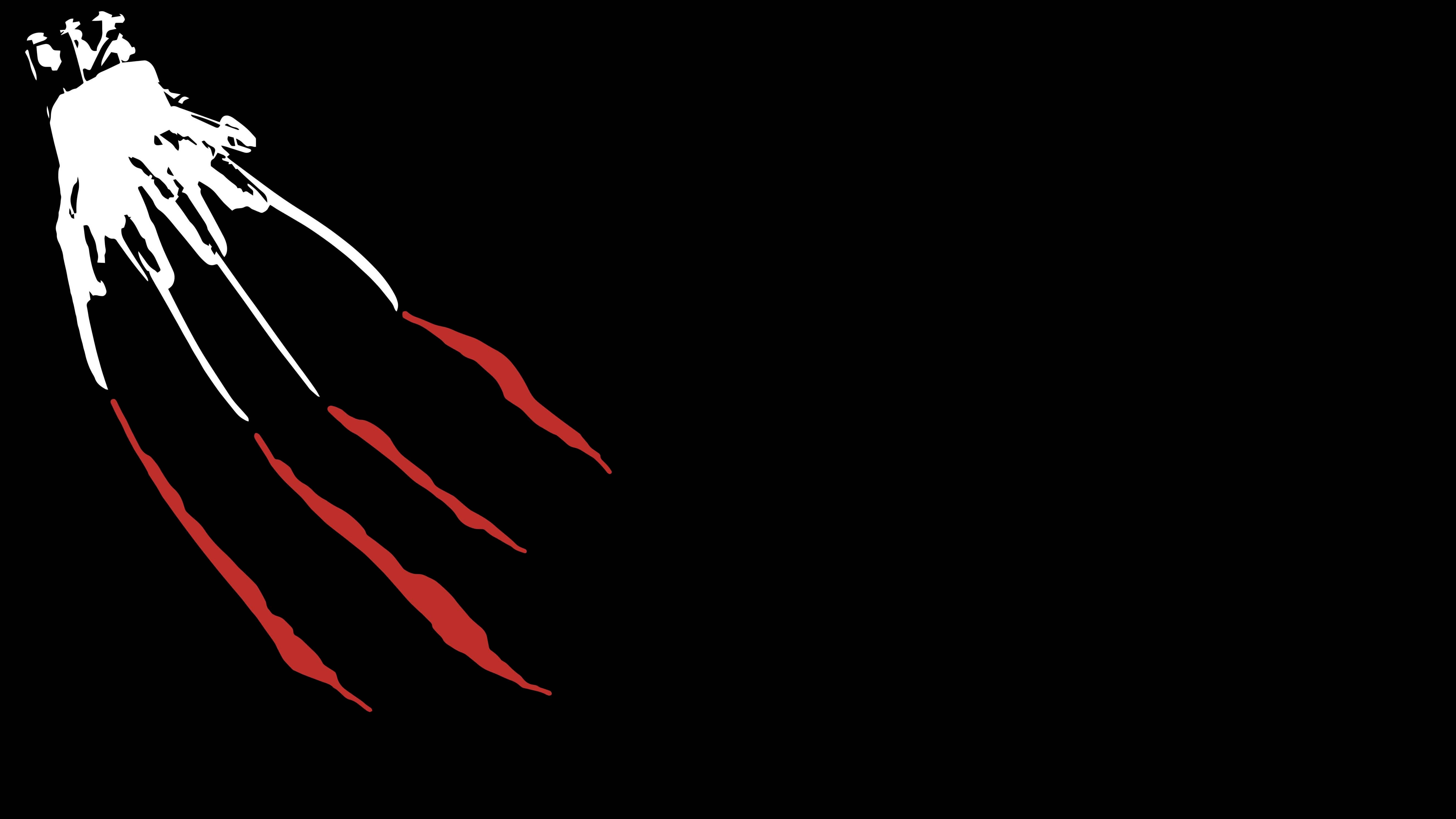 Freddy Krueger, white hand, red claw marks, 5K Desktop Wallpaper