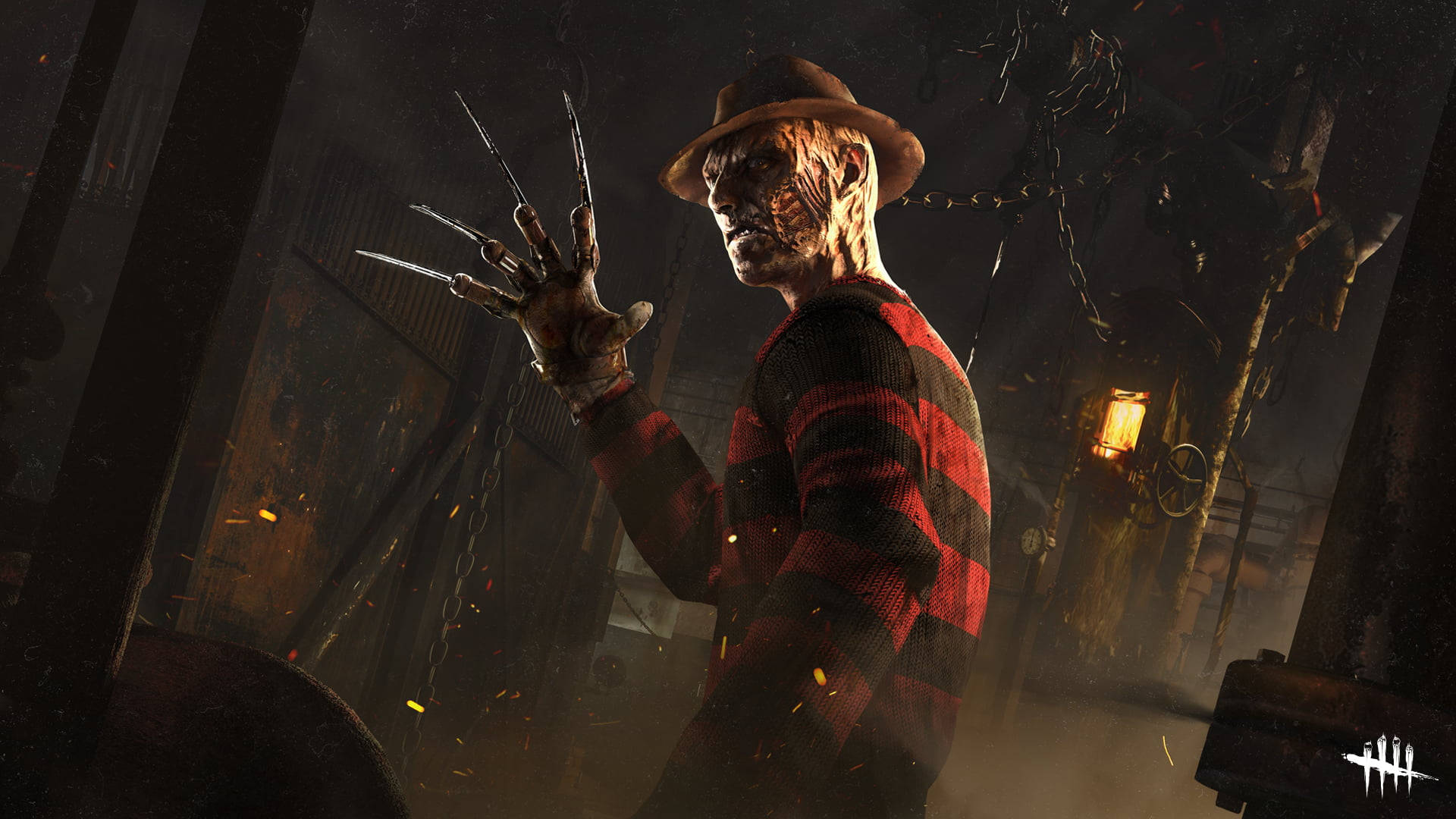 Freddy Krueger, red and black striped sweater, hat, Full HD Desktop Wallpaper