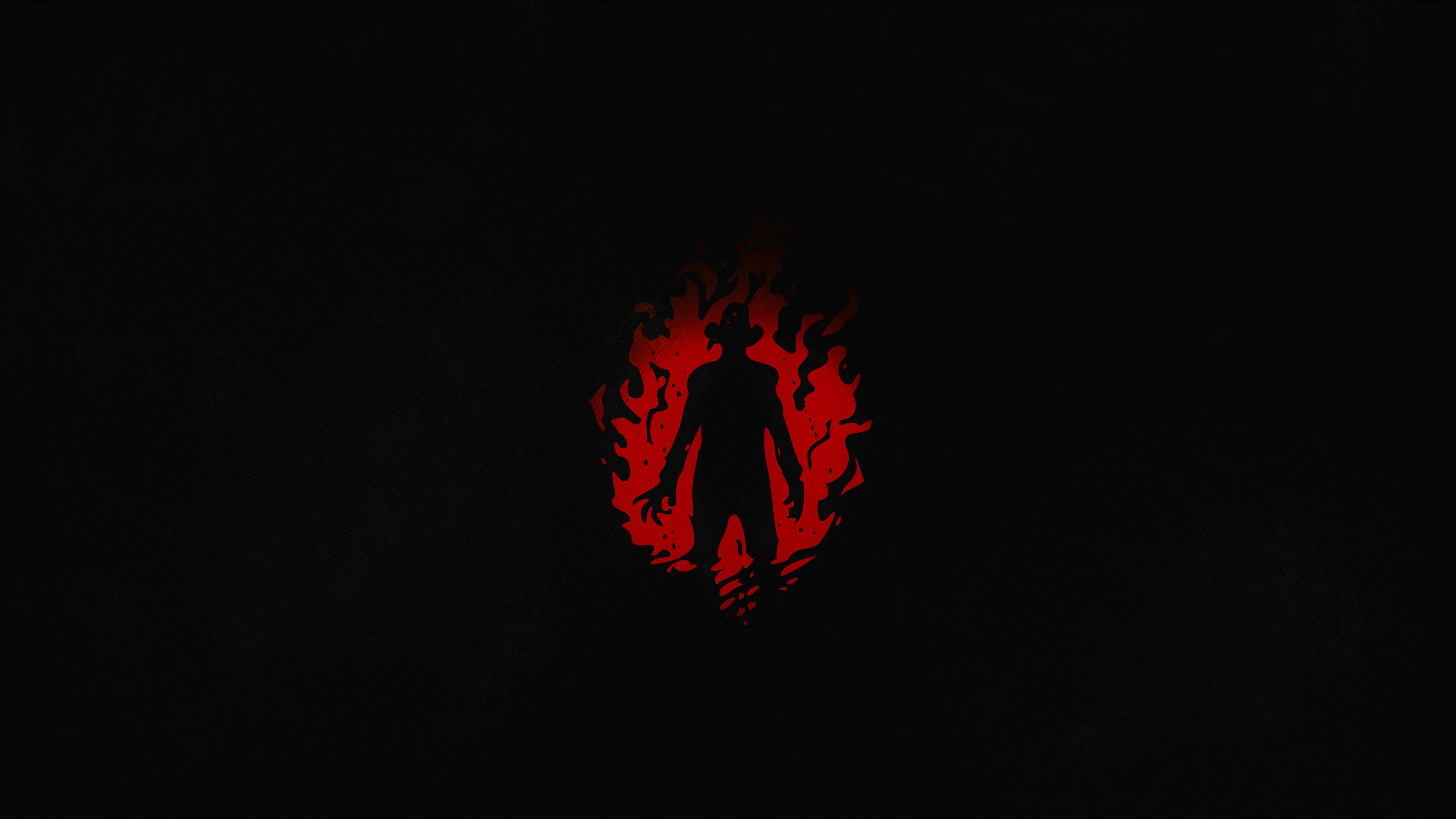 Freddy Krueger, fiery red glow, textured black background, 4K Desktop Wallpaper