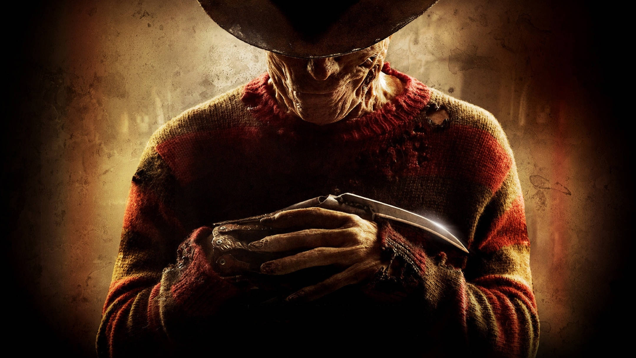 Freddy Krueger, striped sweater, hat, Full HD Desktop Wallpaper