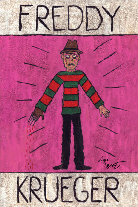 Freddy Krueger, striped sweater, hat, SD Phone Wallpaper