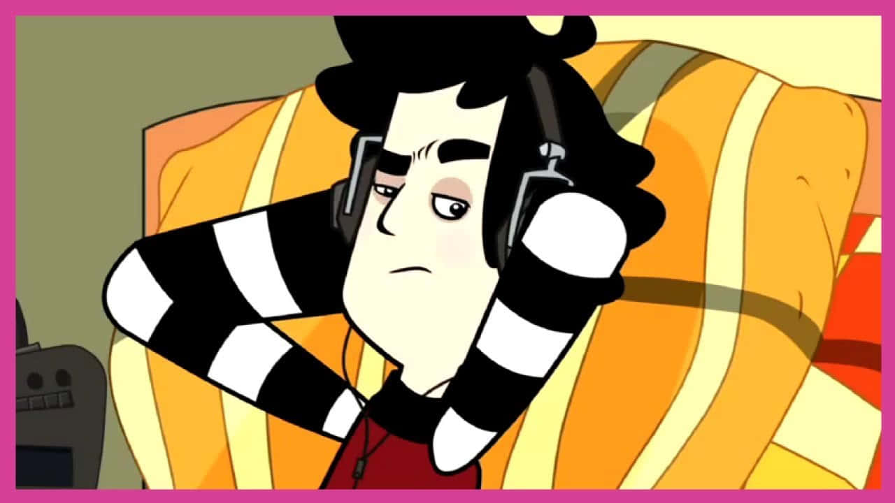 Freds Head, black hair, striped arms, HD Desktop Wallpaper
